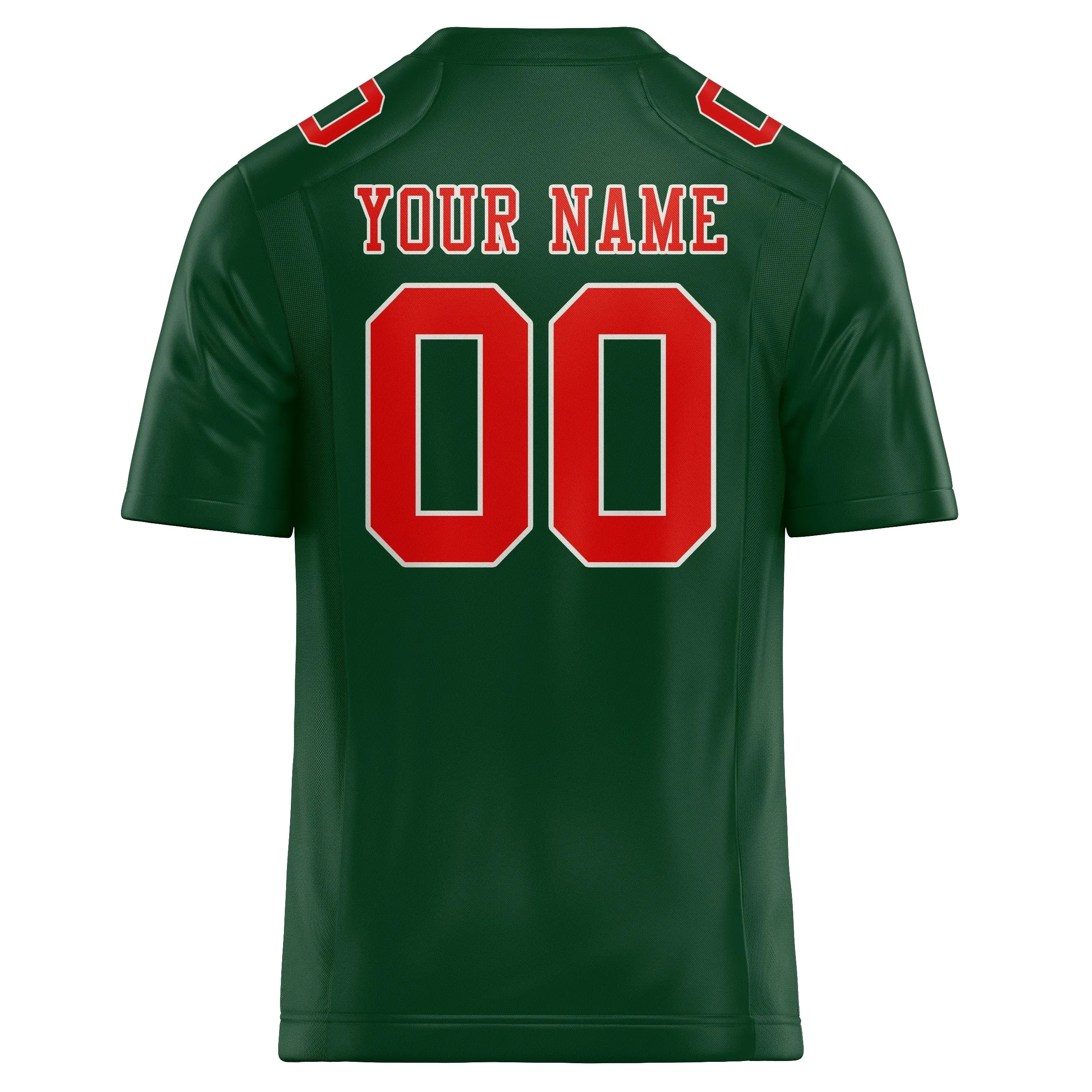 Custom Green Orange Red Football Jersey sold by Tailorly product image thumbnail 3