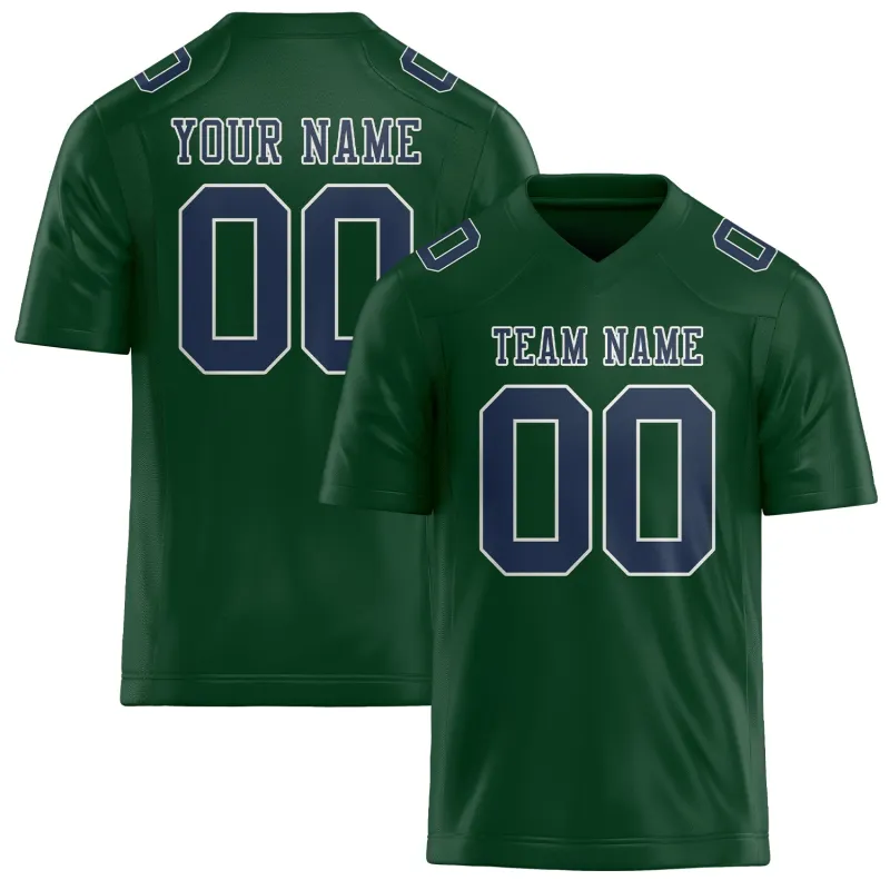 Custom Green Blue Football Jersey made by Tailorly