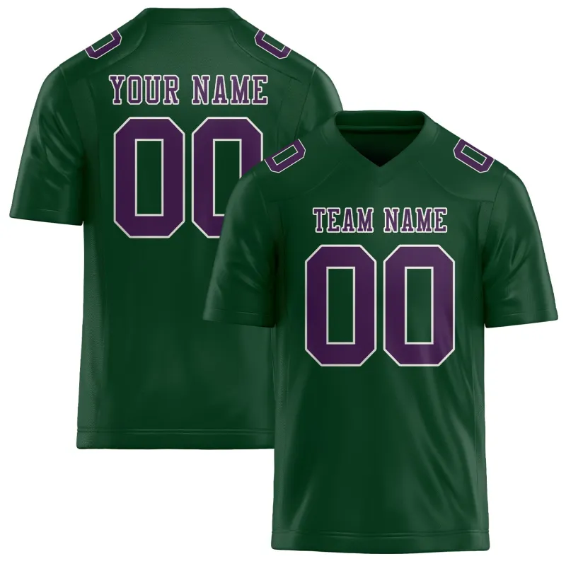Custom Green Purple Football Jersey made by Tailorly
