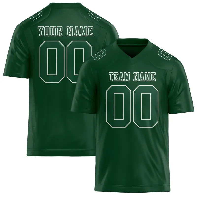 Custom Green Green Football Jersey made by Tailorly