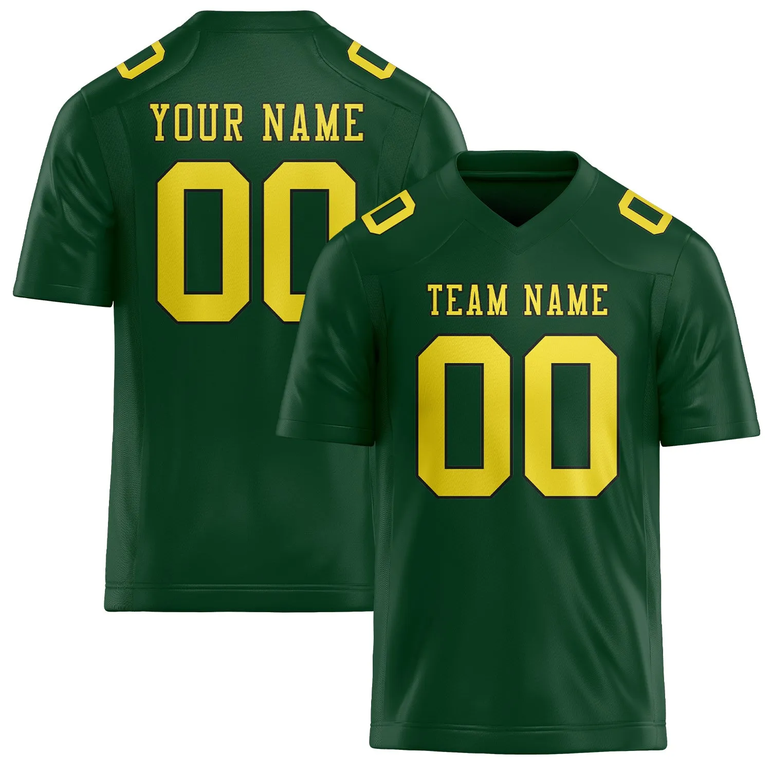 Custom Green Light Yellow Football Jersey sold by Tailorly