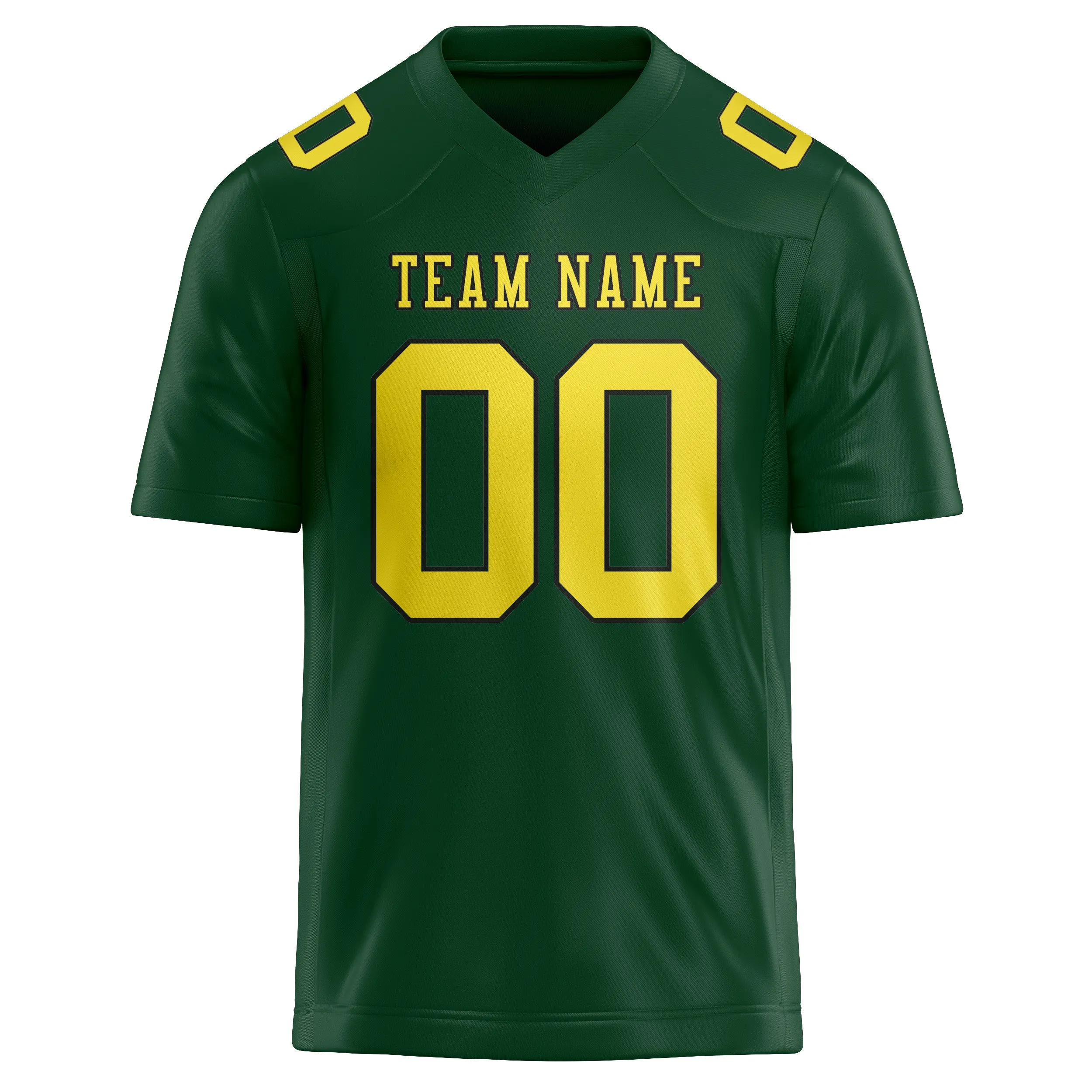 Custom Green Light Yellow Football Jersey sold by Tailorly product image thumbnail 2