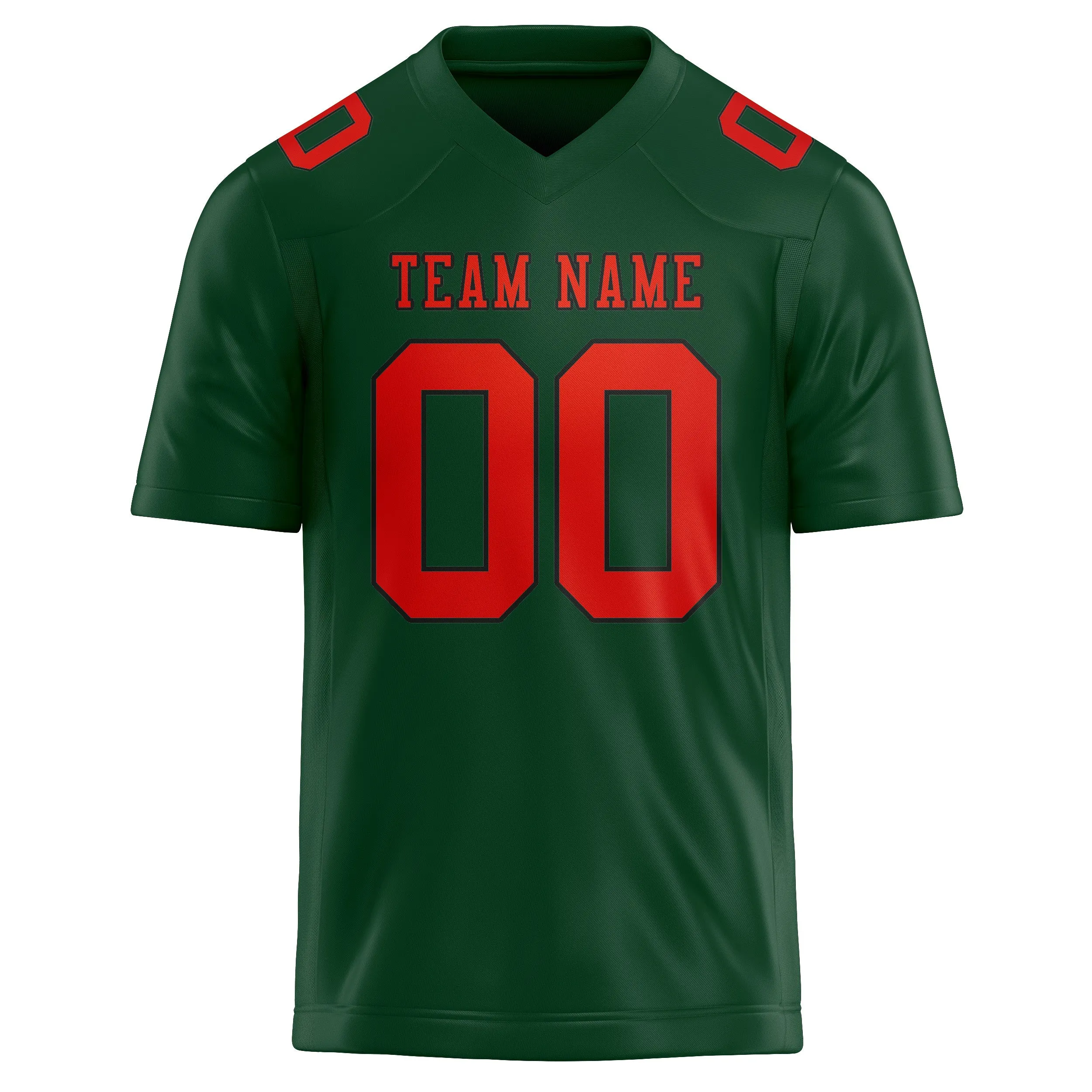 Custom Green Orange Red Football Jersey sold by Tailorly product image thumbnail 2