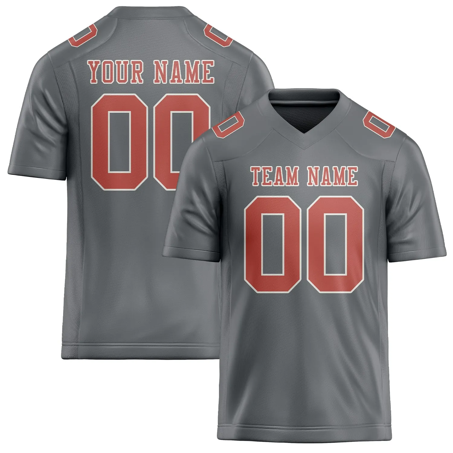 Custom Gray Copper Rose Football Jersey sold by Tailorly