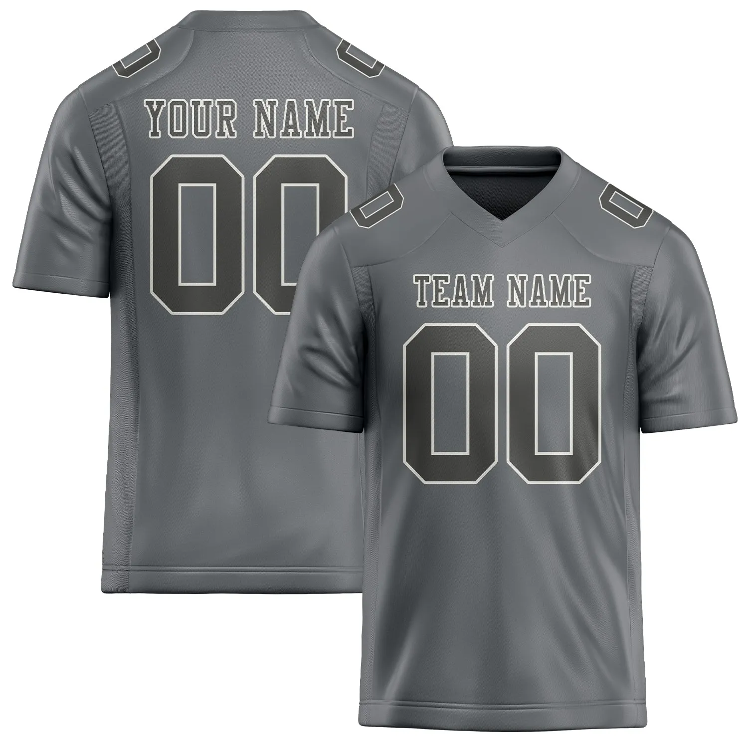 Custom Gray Dark Grey Football Jersey sold by Tailorly