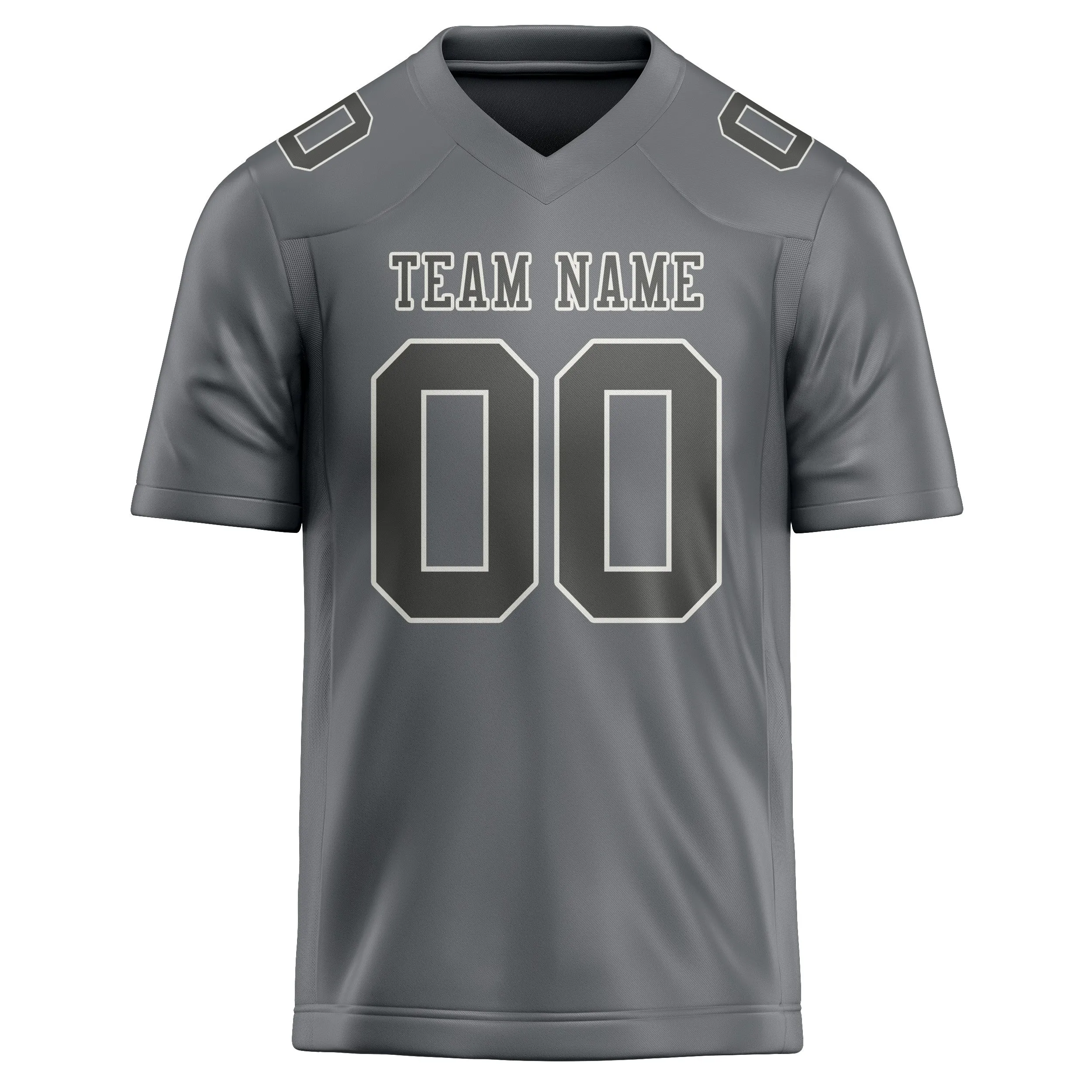 Custom Gray Dark Grey Football Jersey sold by Tailorly product image thumbnail 2