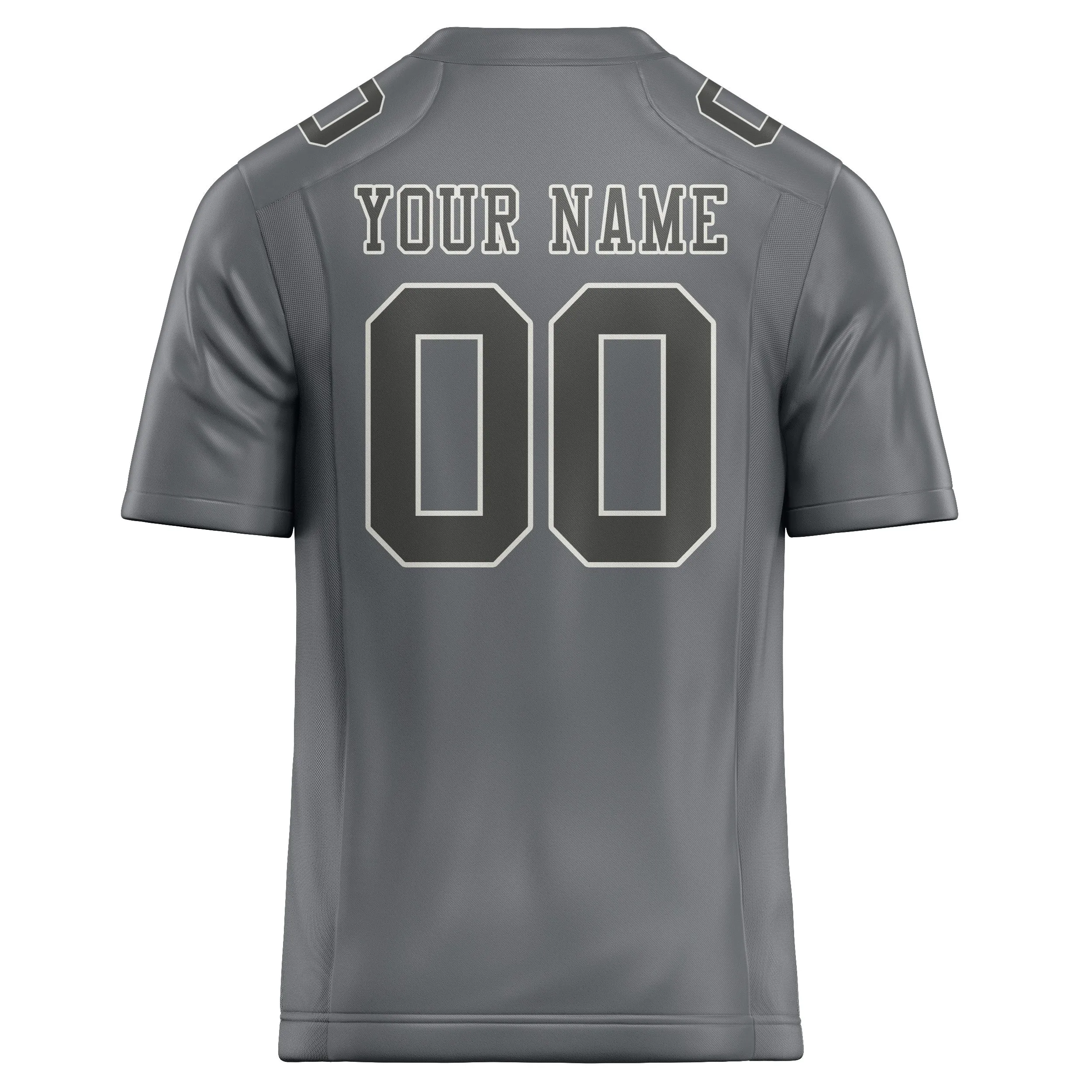 Custom Gray Dark Grey Football Jersey sold by Tailorly product image thumbnail 3