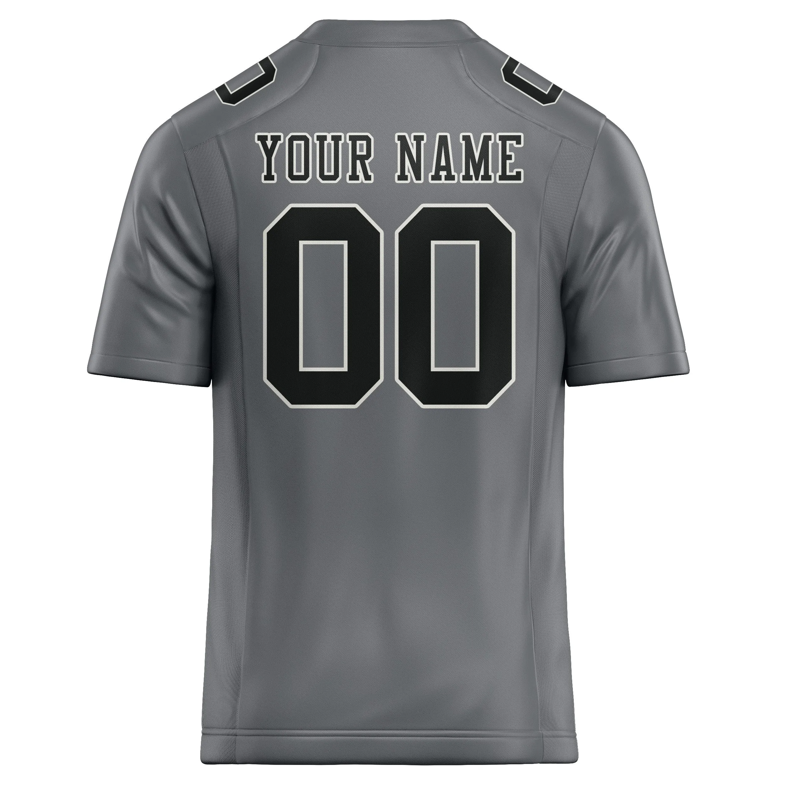 Custom Gray Black Football Jersey sold by Tailorly product image thumbnail 3