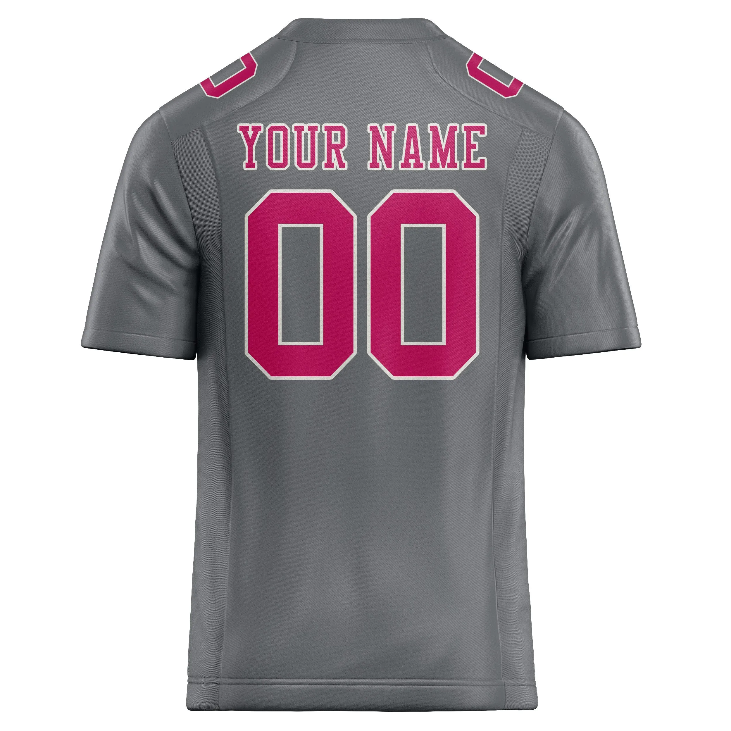 Custom Gray Pink Football Jersey sold by Tailorly product image thumbnail 3