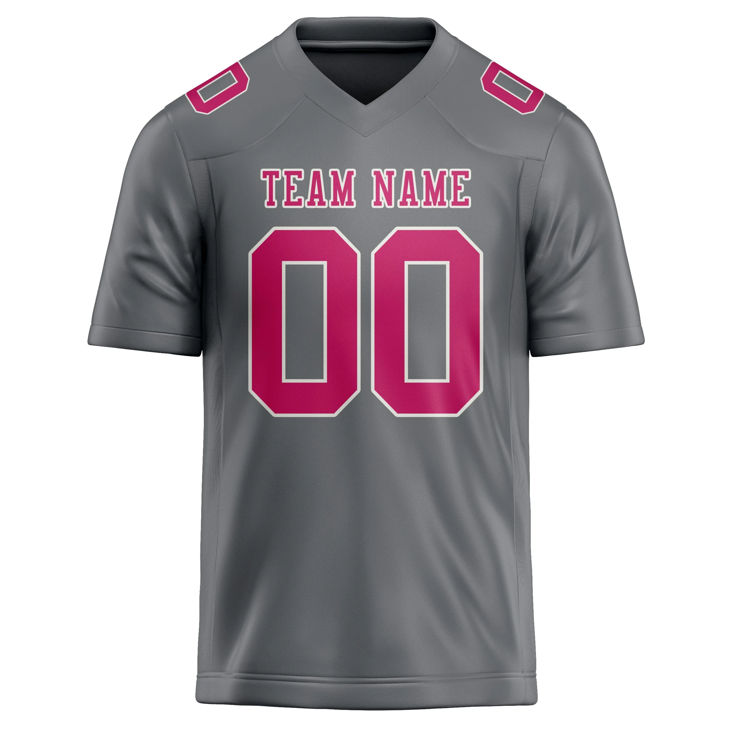 Custom Gray Pink Football Jersey sold by Tailorly product image thumbnail 2