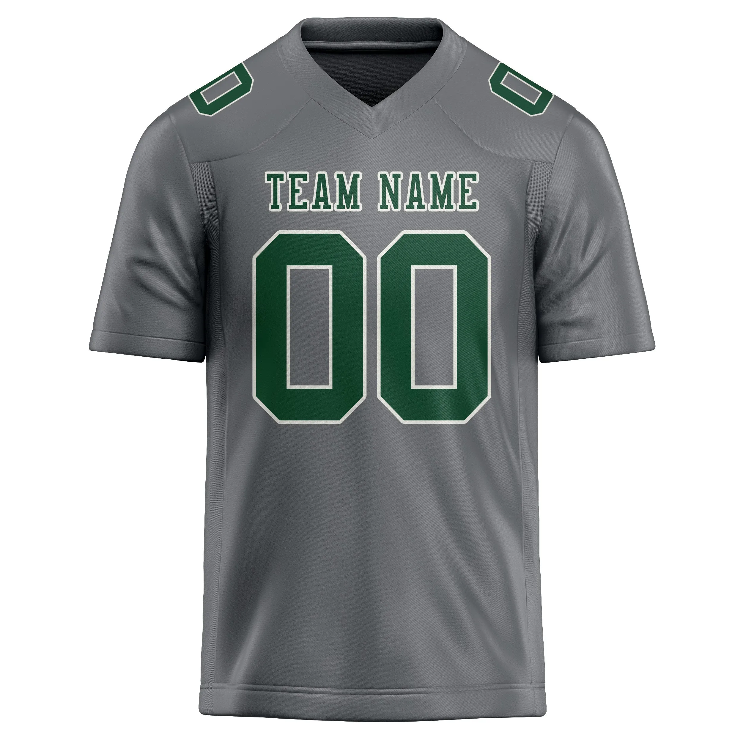 Custom Gray Green Football Jersey sold by Tailorly product image thumbnail 2