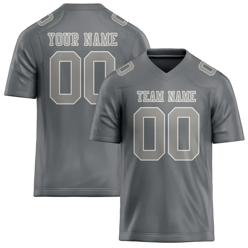 Custom Gray Gray Football Jersey made by Tailorly