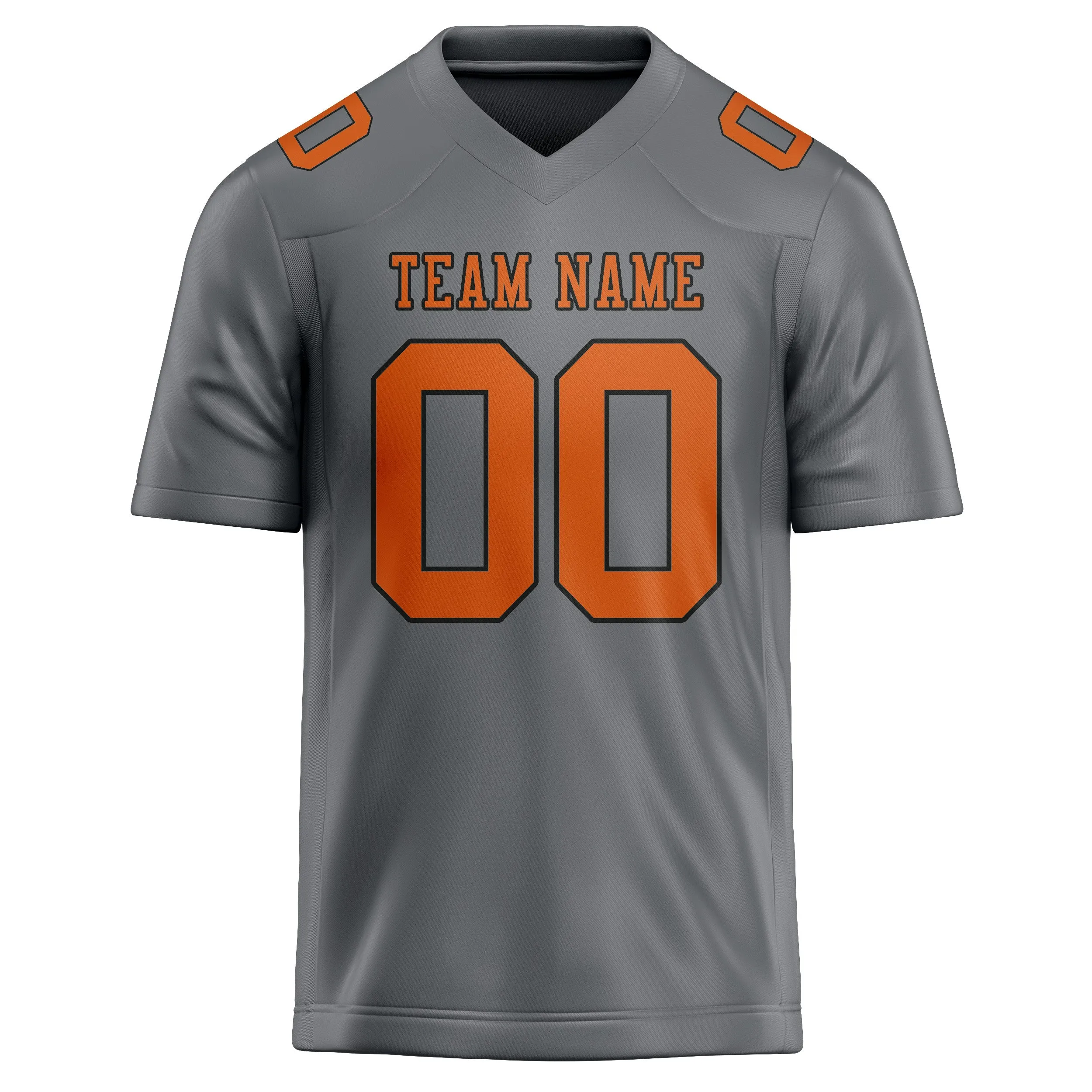 Custom Gray Orange Football Jersey sold by Tailorly product image thumbnail 2