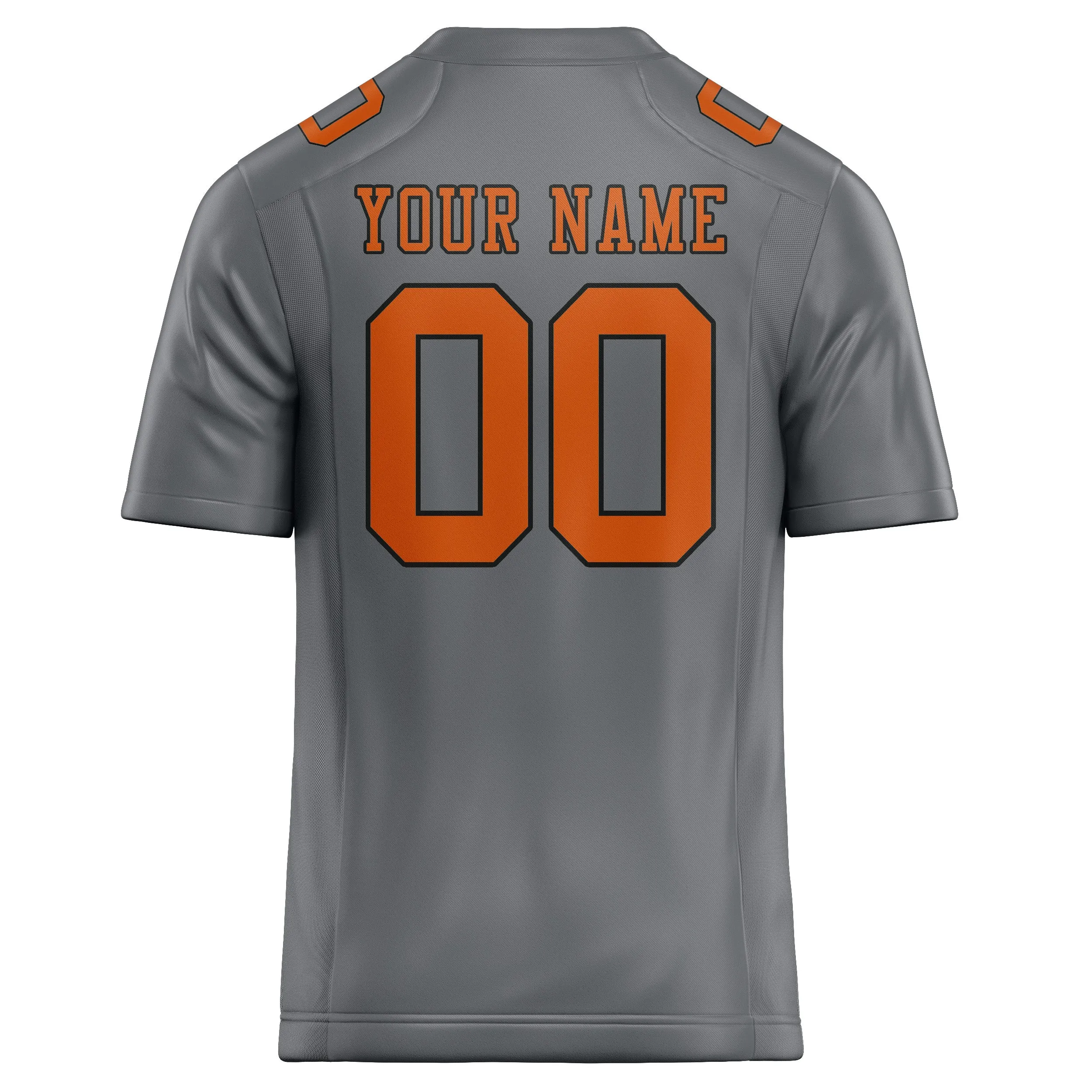 Custom Gray Orange Football Jersey sold by Tailorly product image thumbnail 3