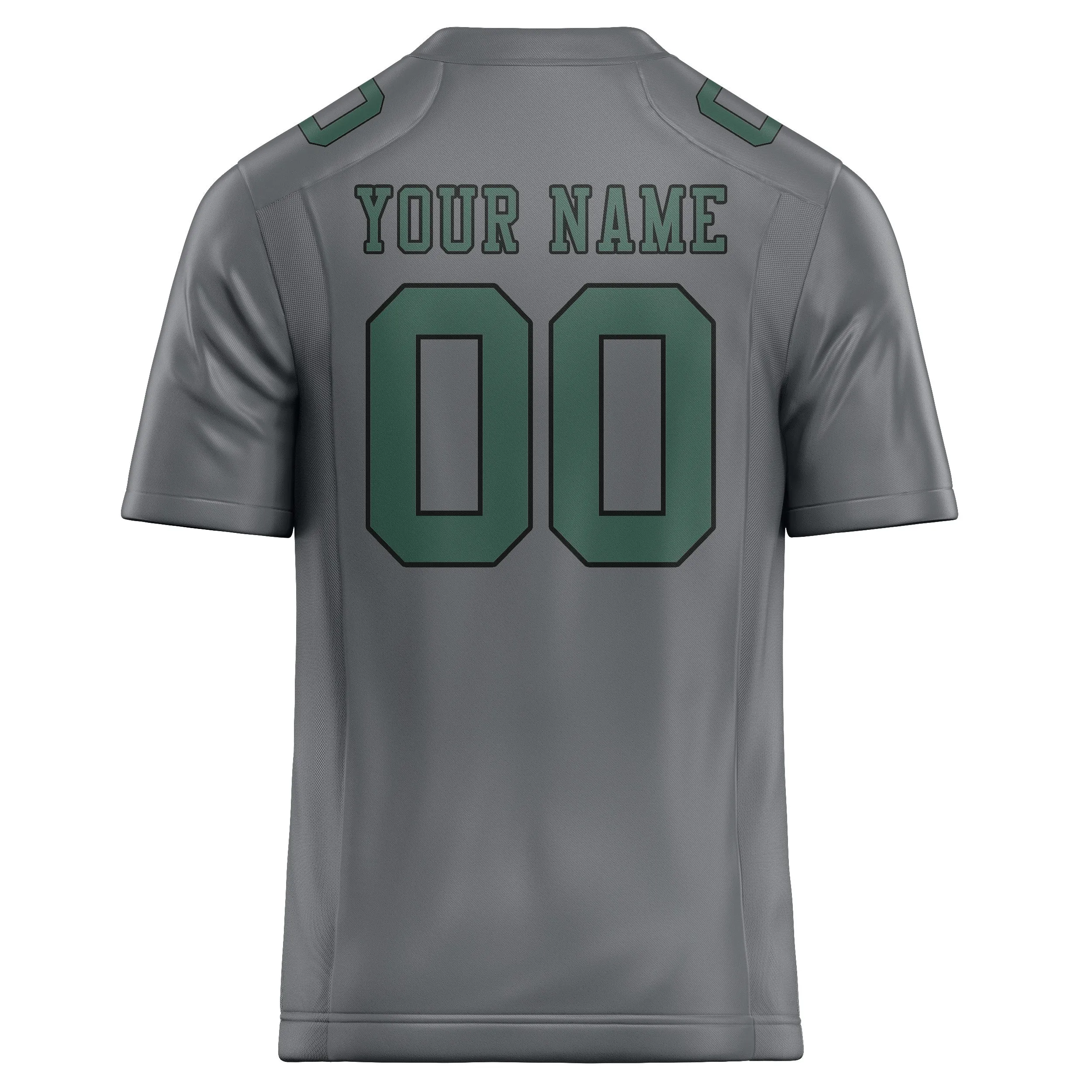 Custom Gray Blue Green Football Jersey sold by Tailorly product image thumbnail 3