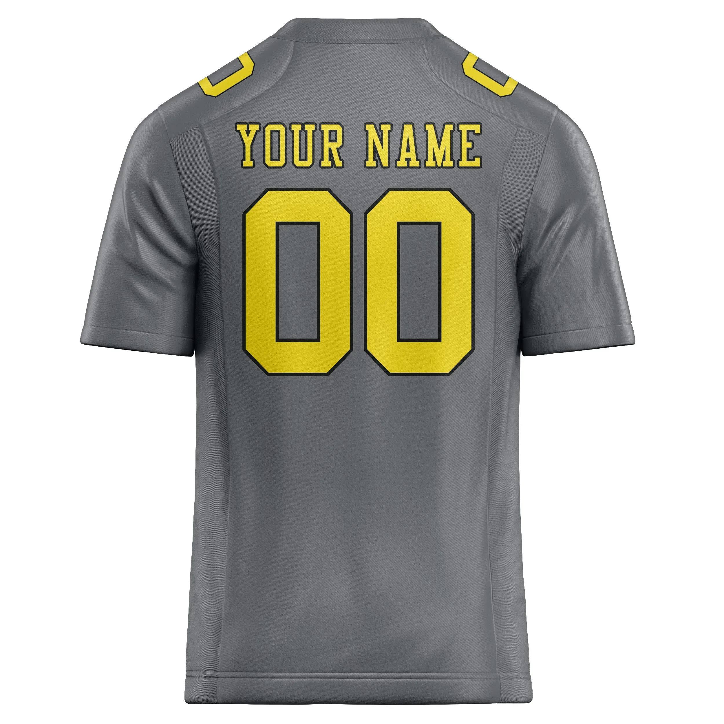 Custom Gray Light Yellow Football Jersey sold by Tailorly product image thumbnail 3
