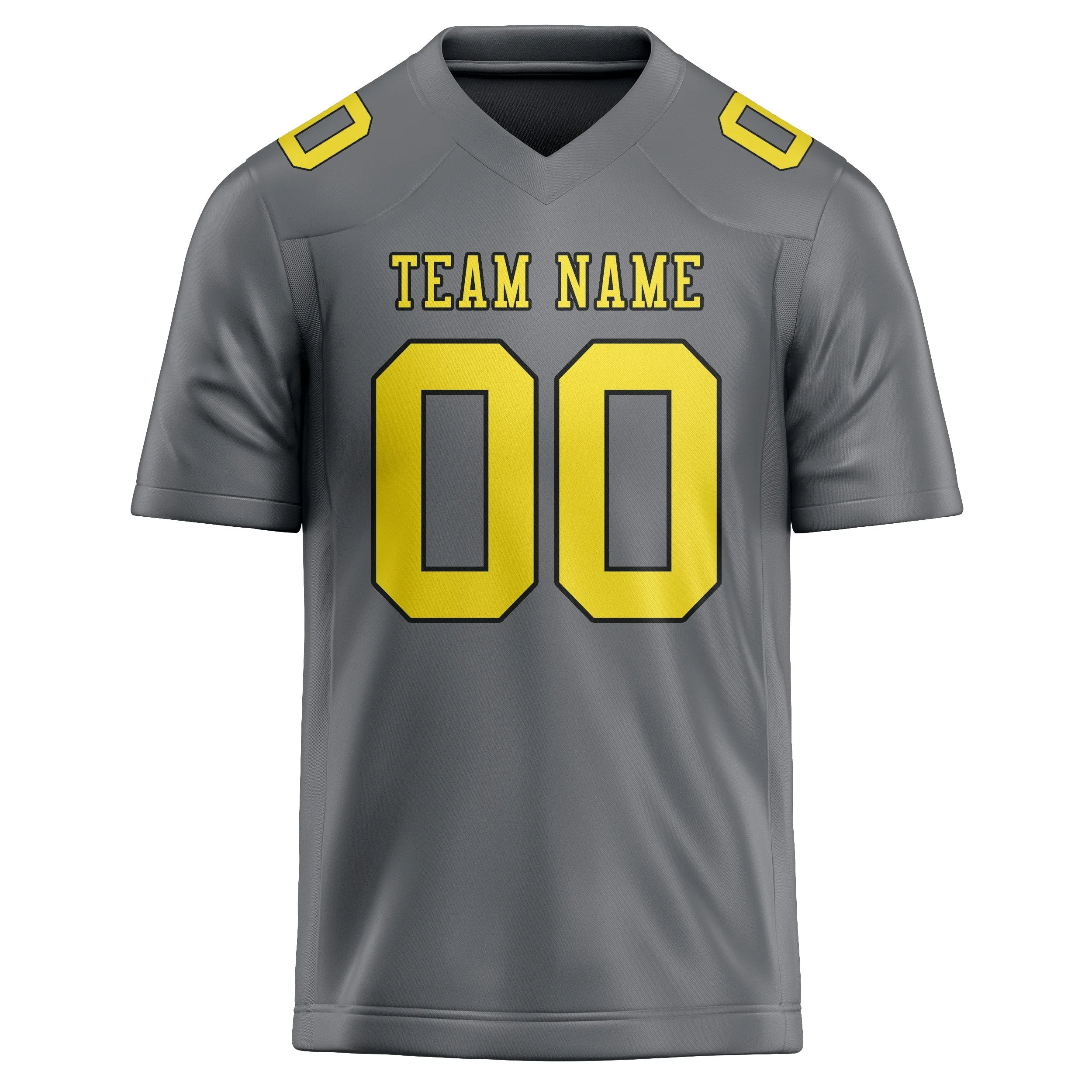 Custom Gray Light Yellow Football Jersey sold by Tailorly product image thumbnail 2