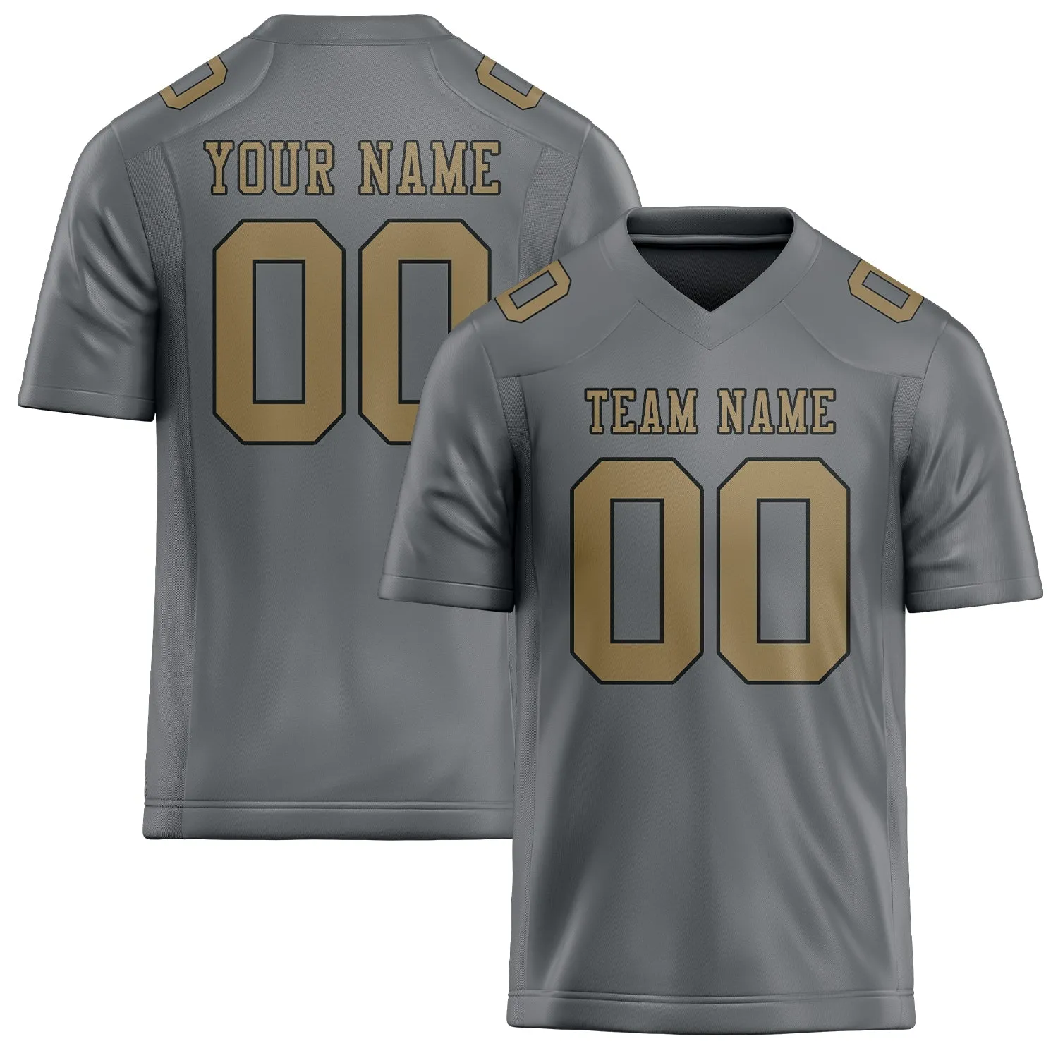 Custom Gray Light Khaki Football Jersey sold by Tailorly
