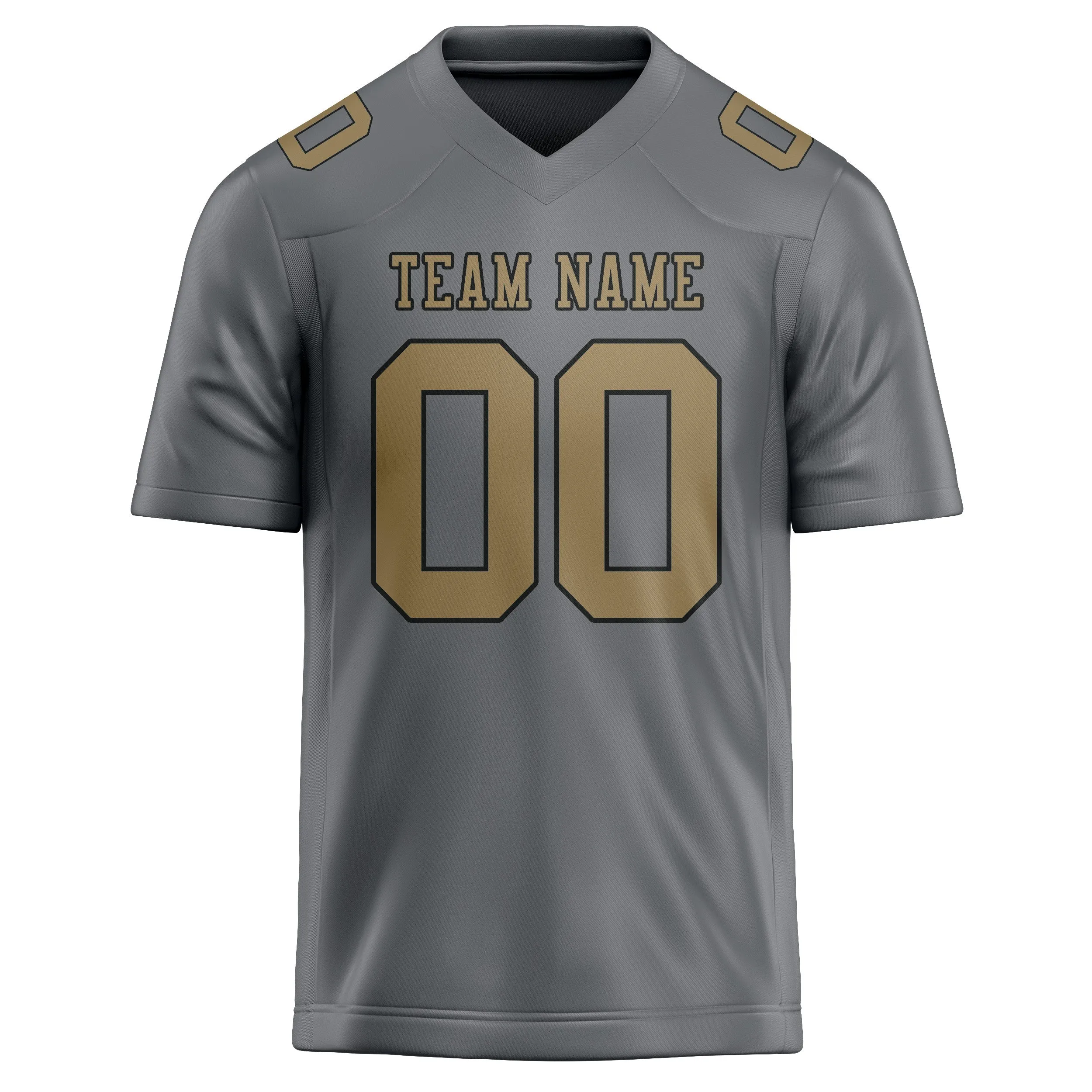 Custom Gray Light Khaki Football Jersey sold by Tailorly product image thumbnail 2