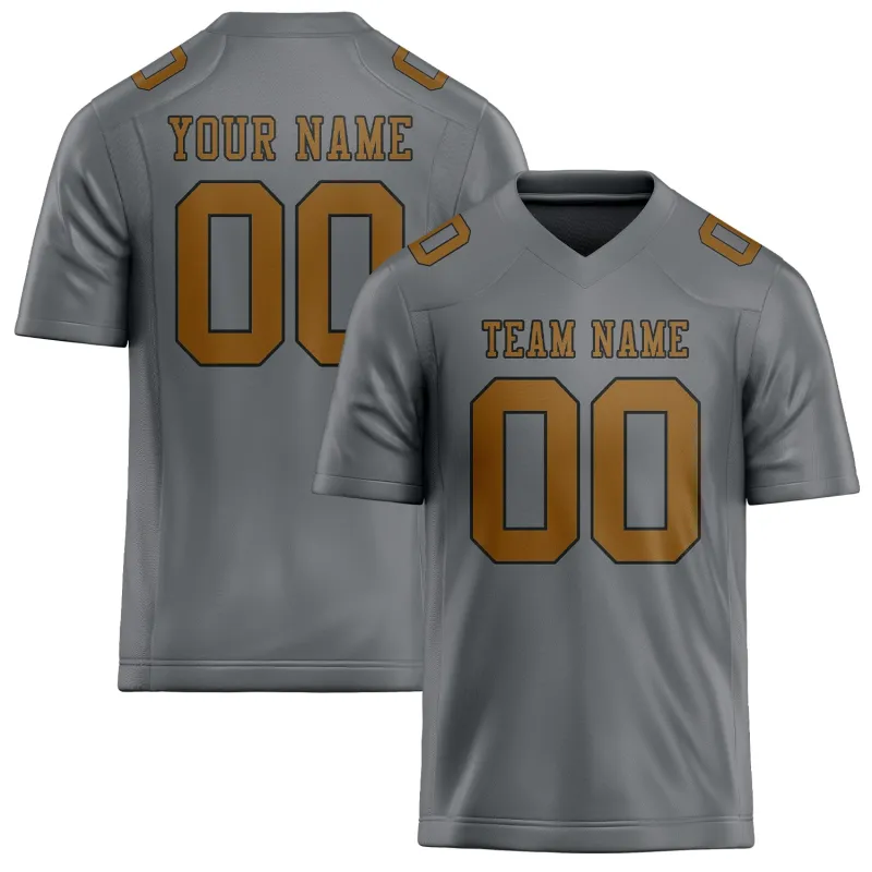 Custom Gray Khaki Football Jersey made by Tailorly