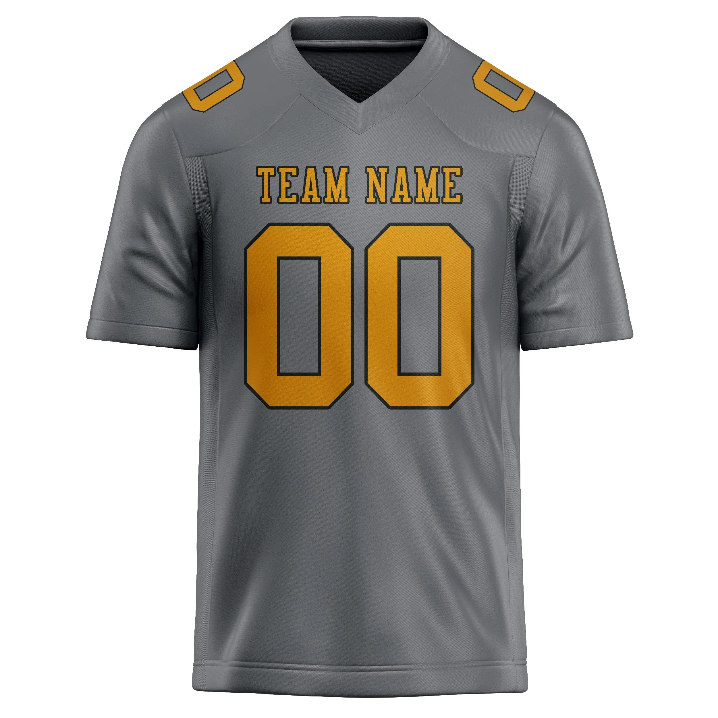 Custom Gray Yellow Football Jersey sold by Tailorly product image thumbnail 2