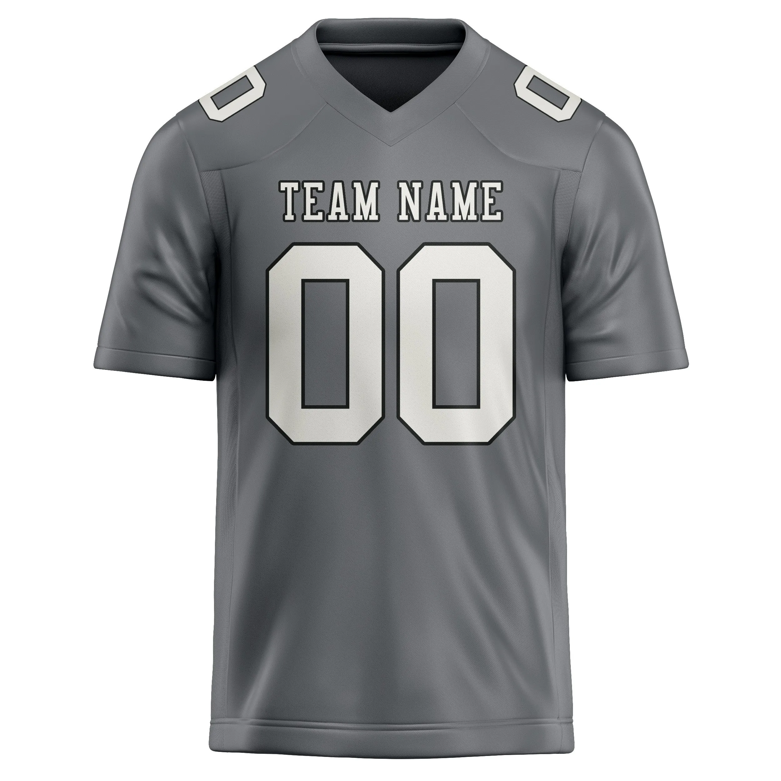 Custom Gray White Football Jersey sold by Tailorly product image thumbnail 2