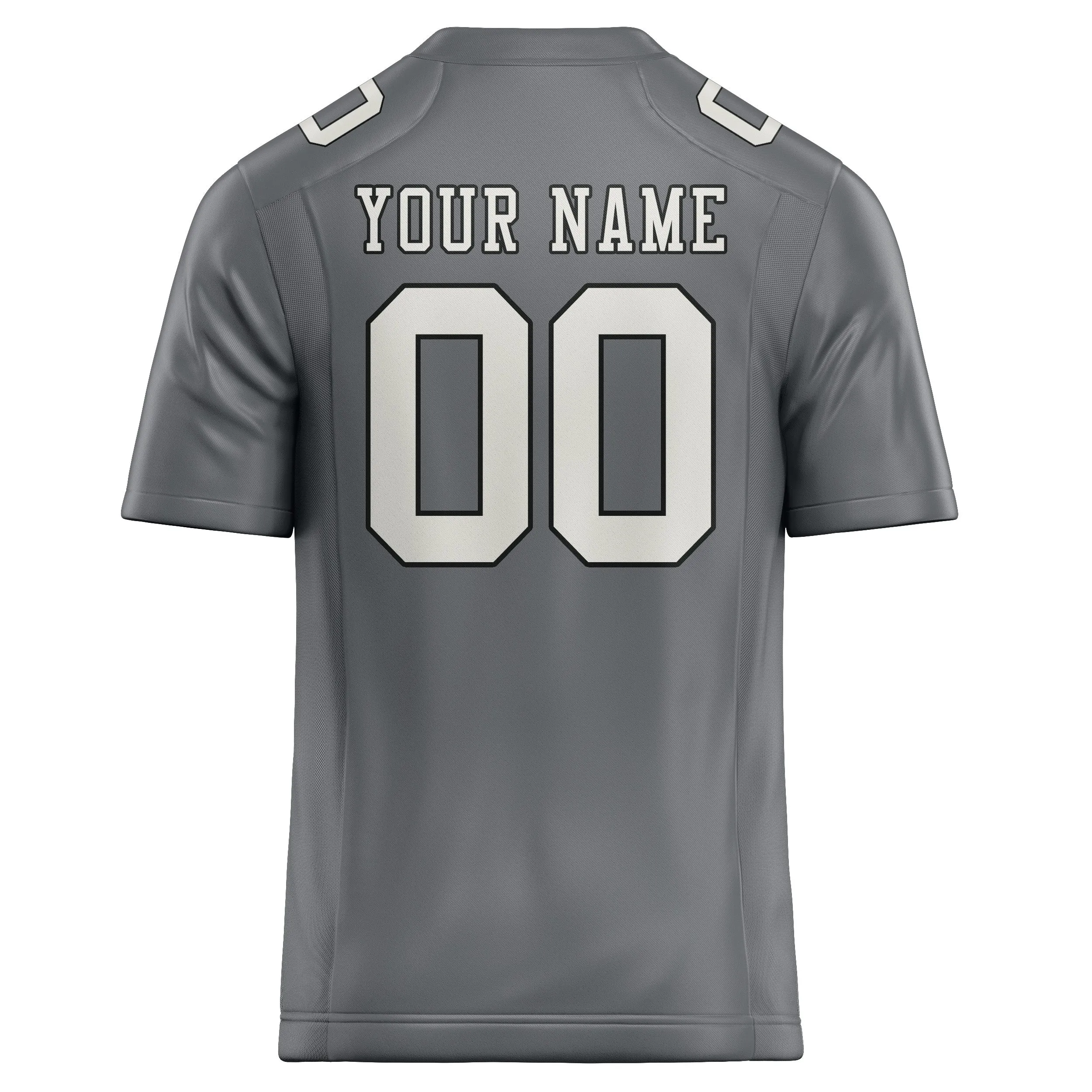 Custom Gray White Football Jersey sold by Tailorly product image thumbnail 3