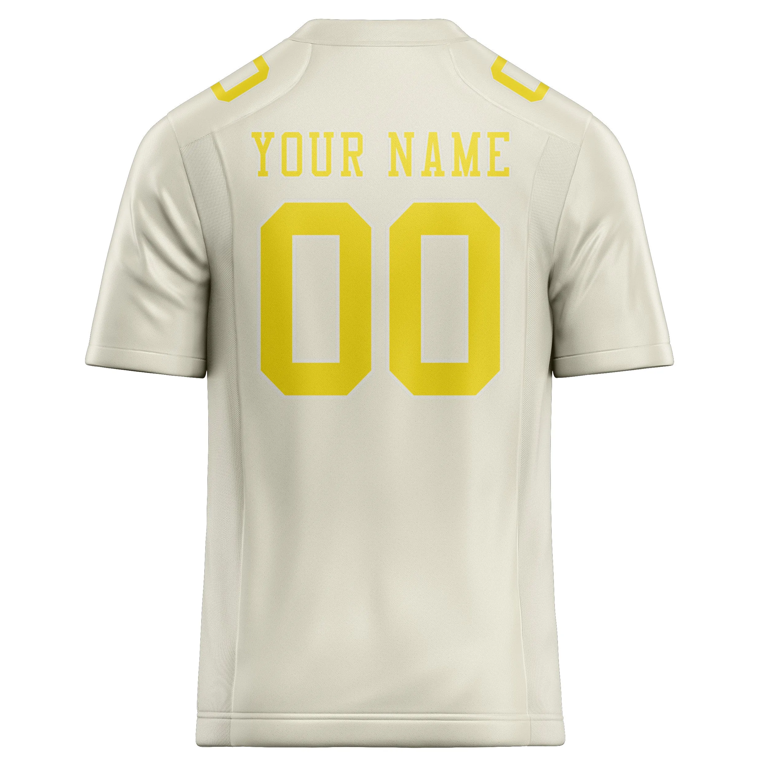 Custom Cream Light Yellow Football Jersey sold by Tailorly product image thumbnail 3