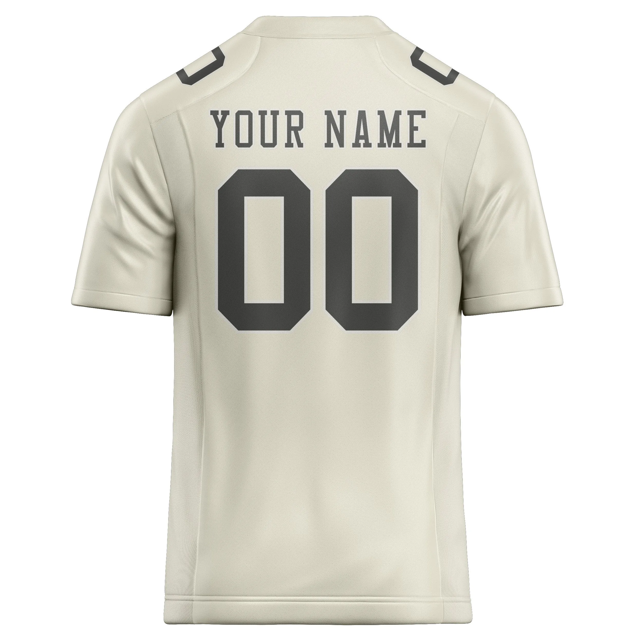 Custom Cream Dark Grey Football Jersey sold by Tailorly product image thumbnail 3