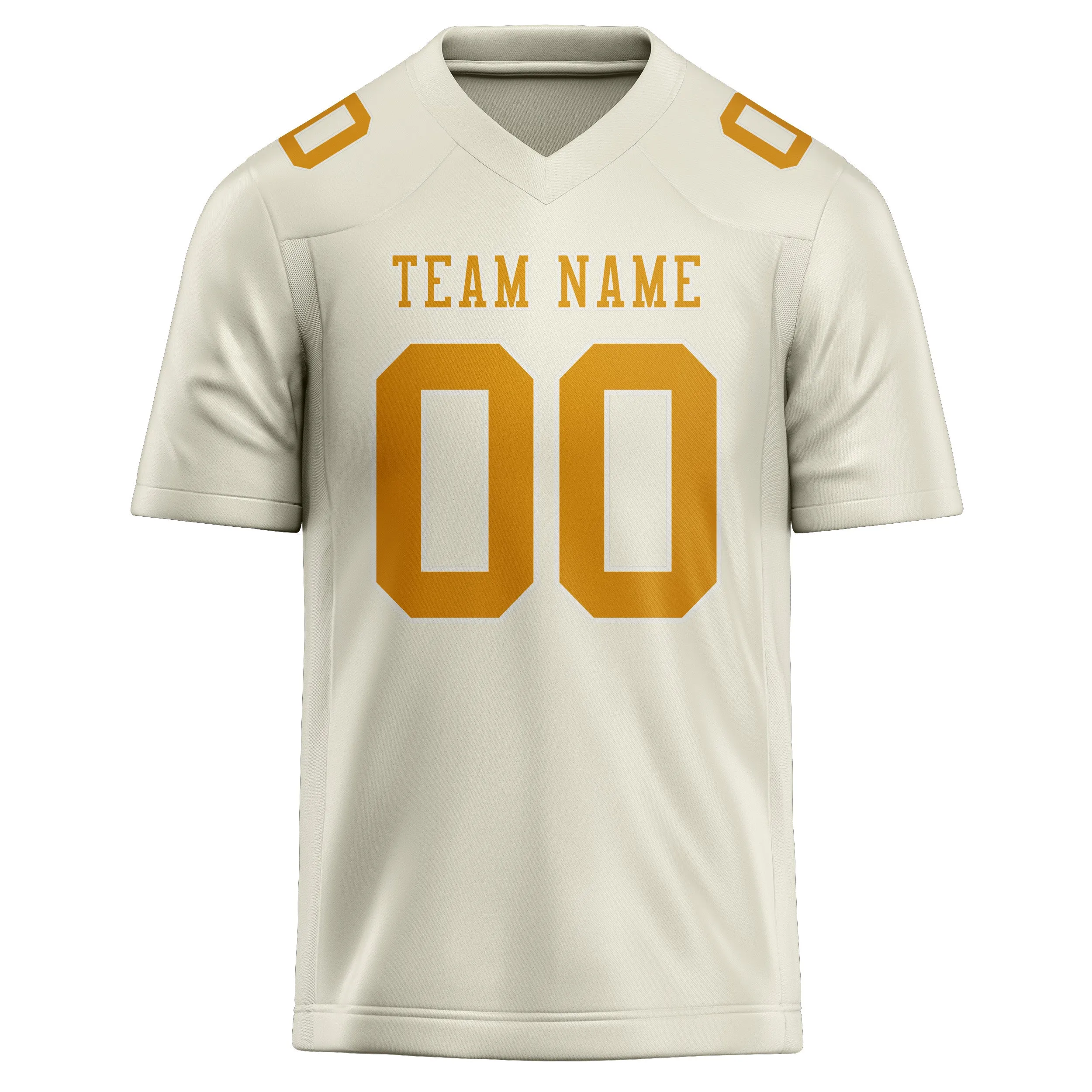 Custom Cream Yellow Football Jersey sold by Tailorly product image thumbnail 2