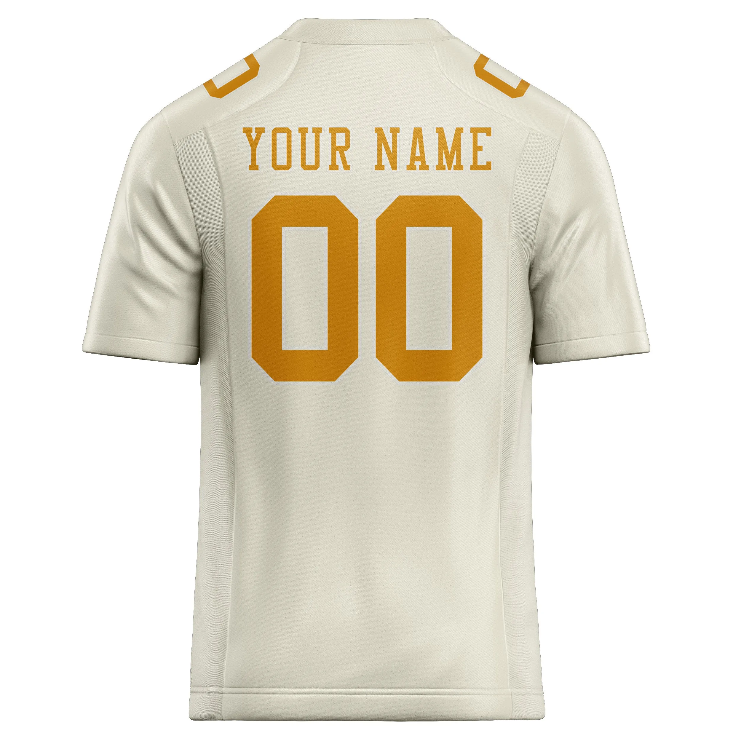 Custom Cream Yellow Football Jersey sold by Tailorly product image thumbnail 3