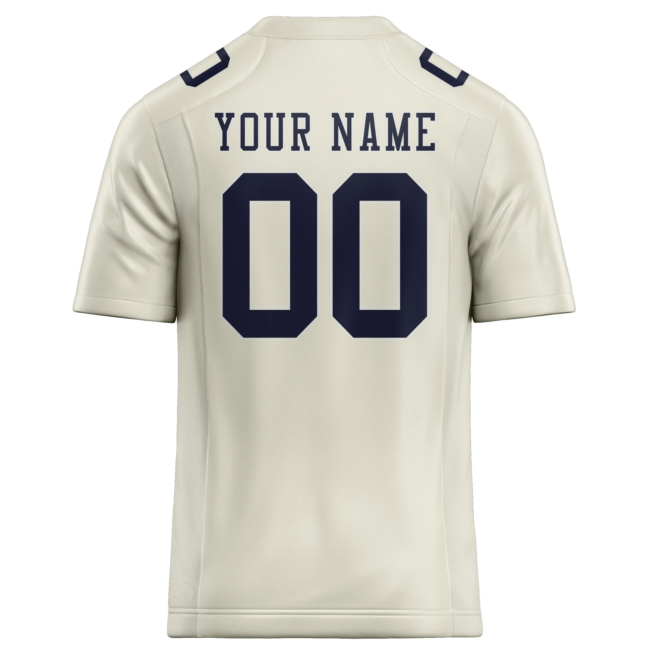 Custom Cream Navy Football Jersey sold by Tailorly product image thumbnail 3