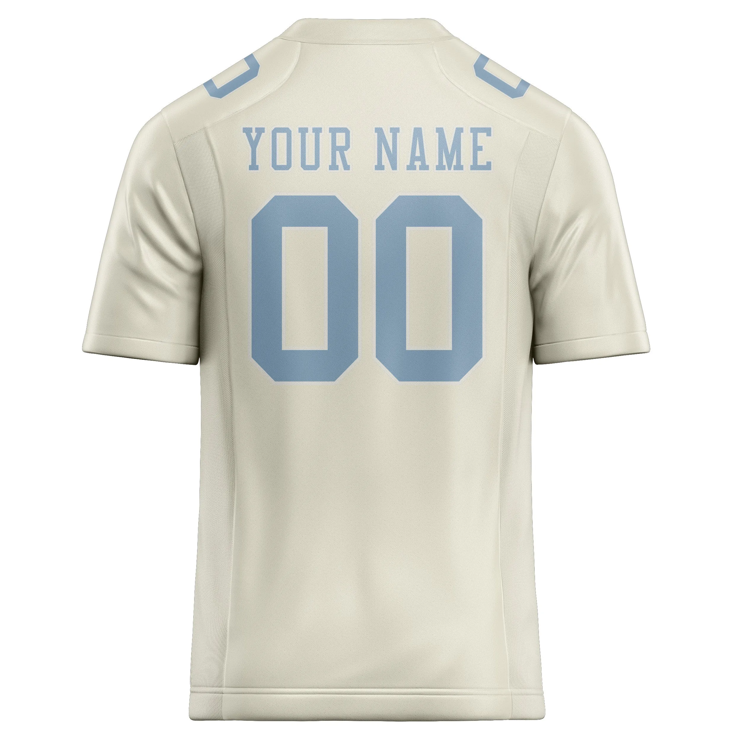 Custom Cream Light Blue Football Jersey sold by Tailorly product image thumbnail 3