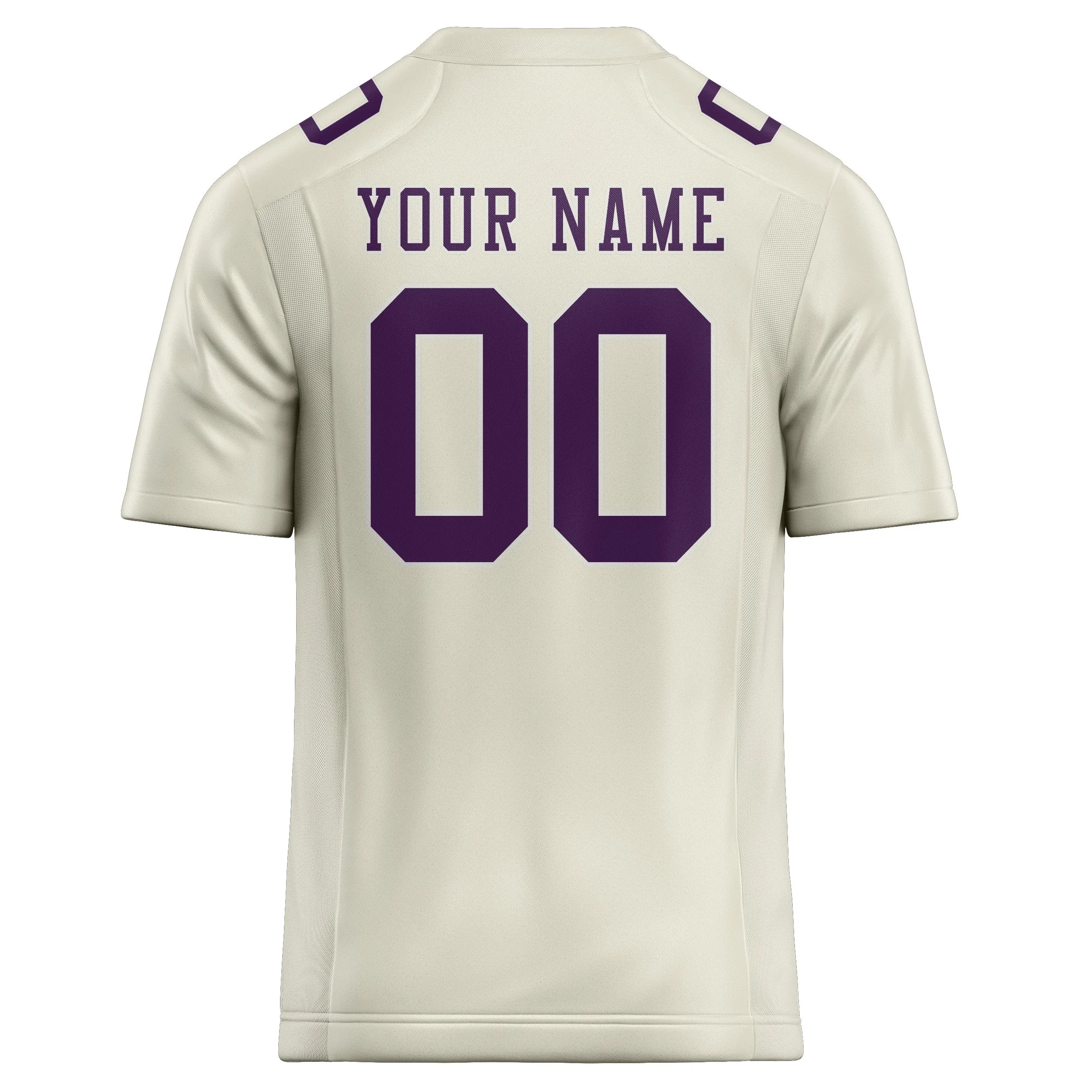 Custom Cream Purple Football Jersey sold by Tailorly product image thumbnail 3