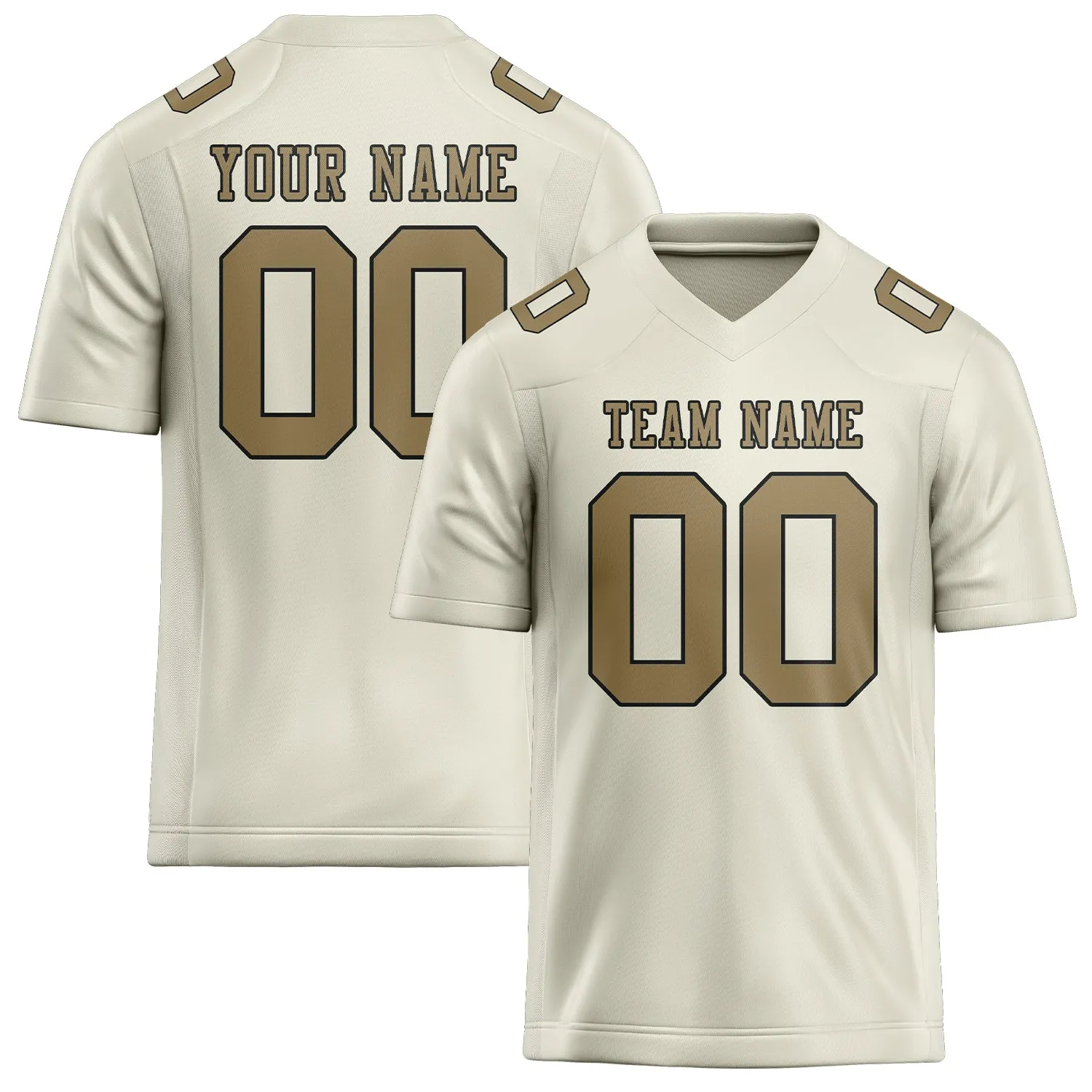 Custom Cream Light Khaki Football Jersey sold by Tailorly