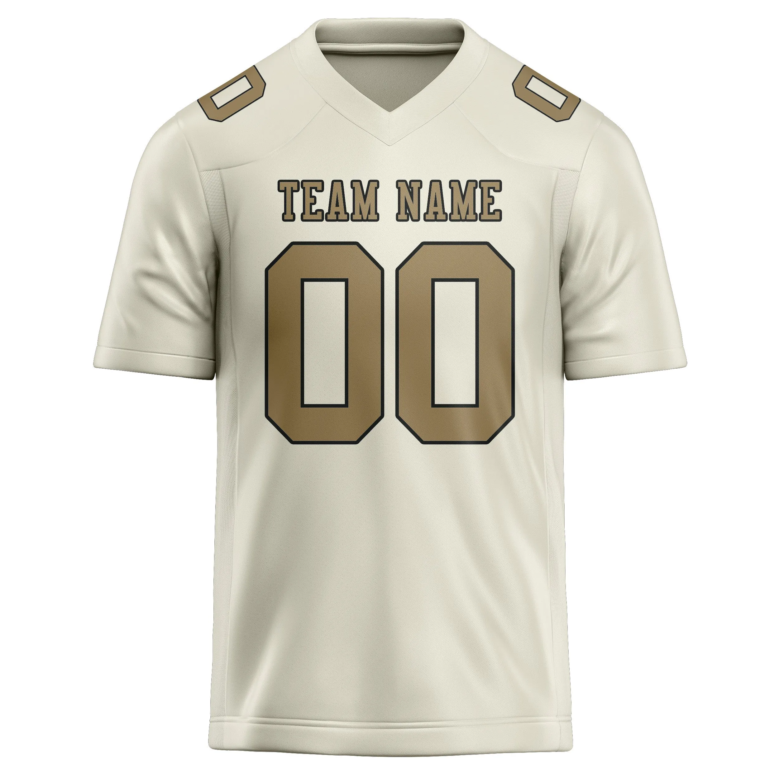 Custom Cream Light Khaki Football Jersey sold by Tailorly product image thumbnail 2