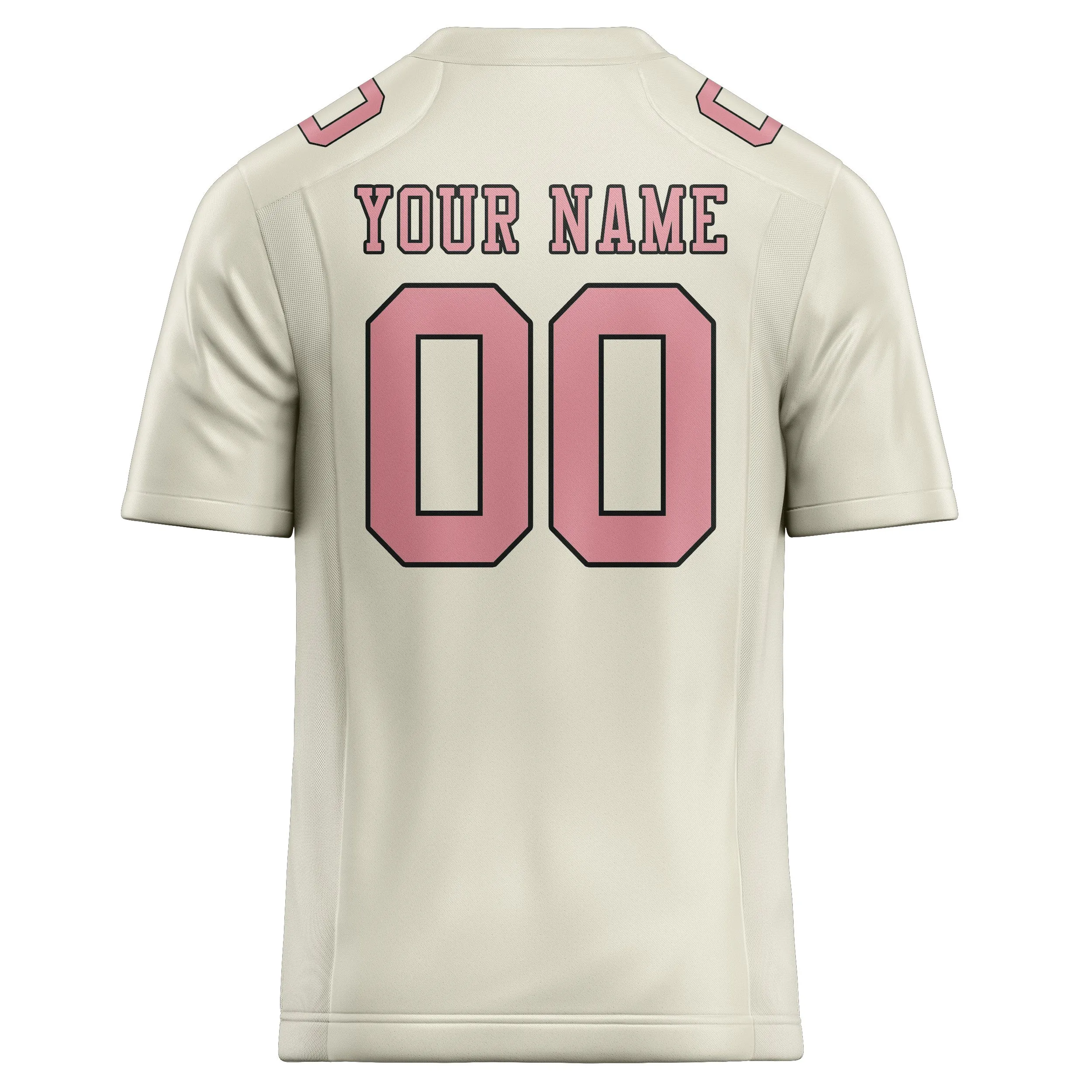 Custom Cream Light Pink Football Jersey sold by Tailorly product image thumbnail 3
