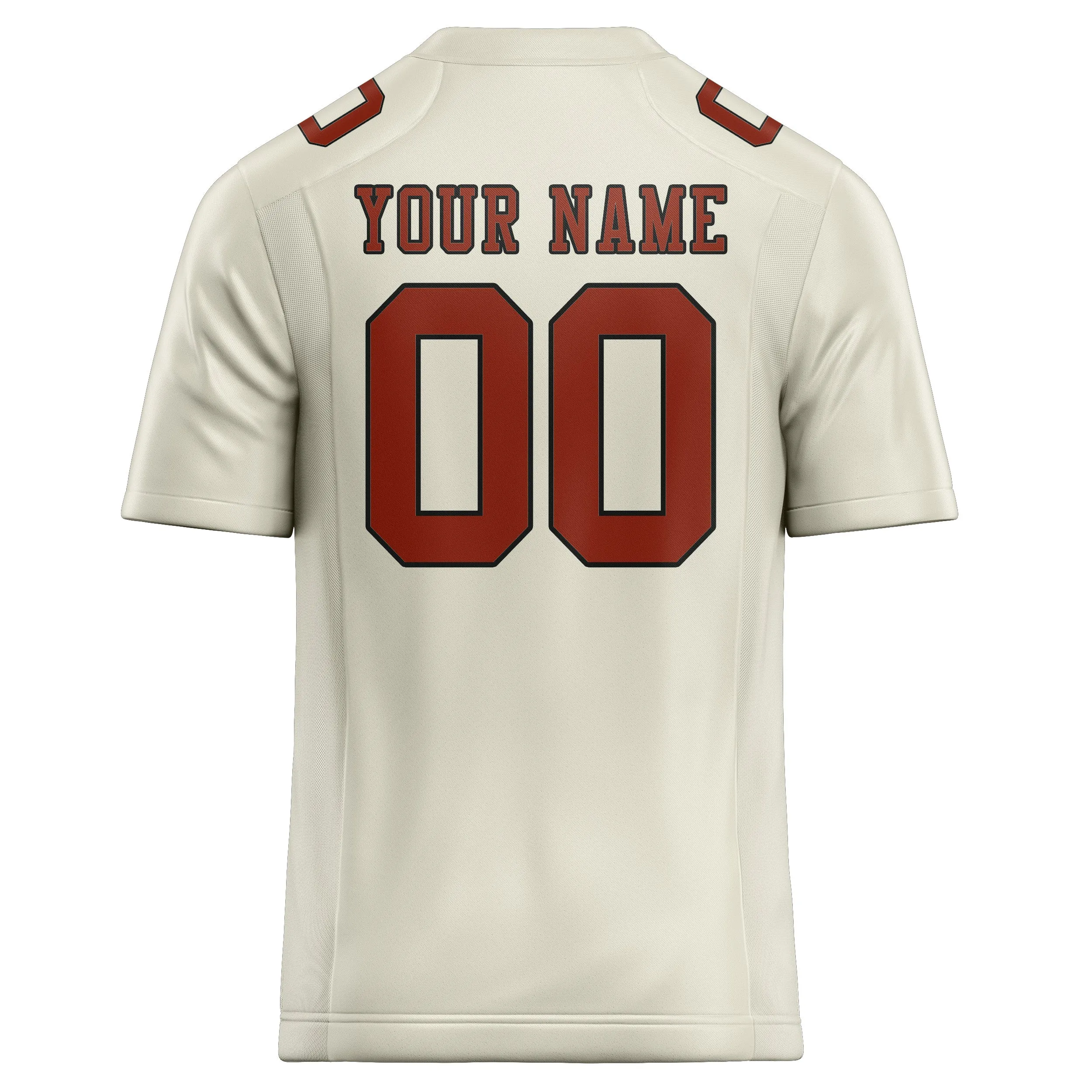 Custom Cream Coral Red Football Jersey sold by Tailorly product image thumbnail 3
