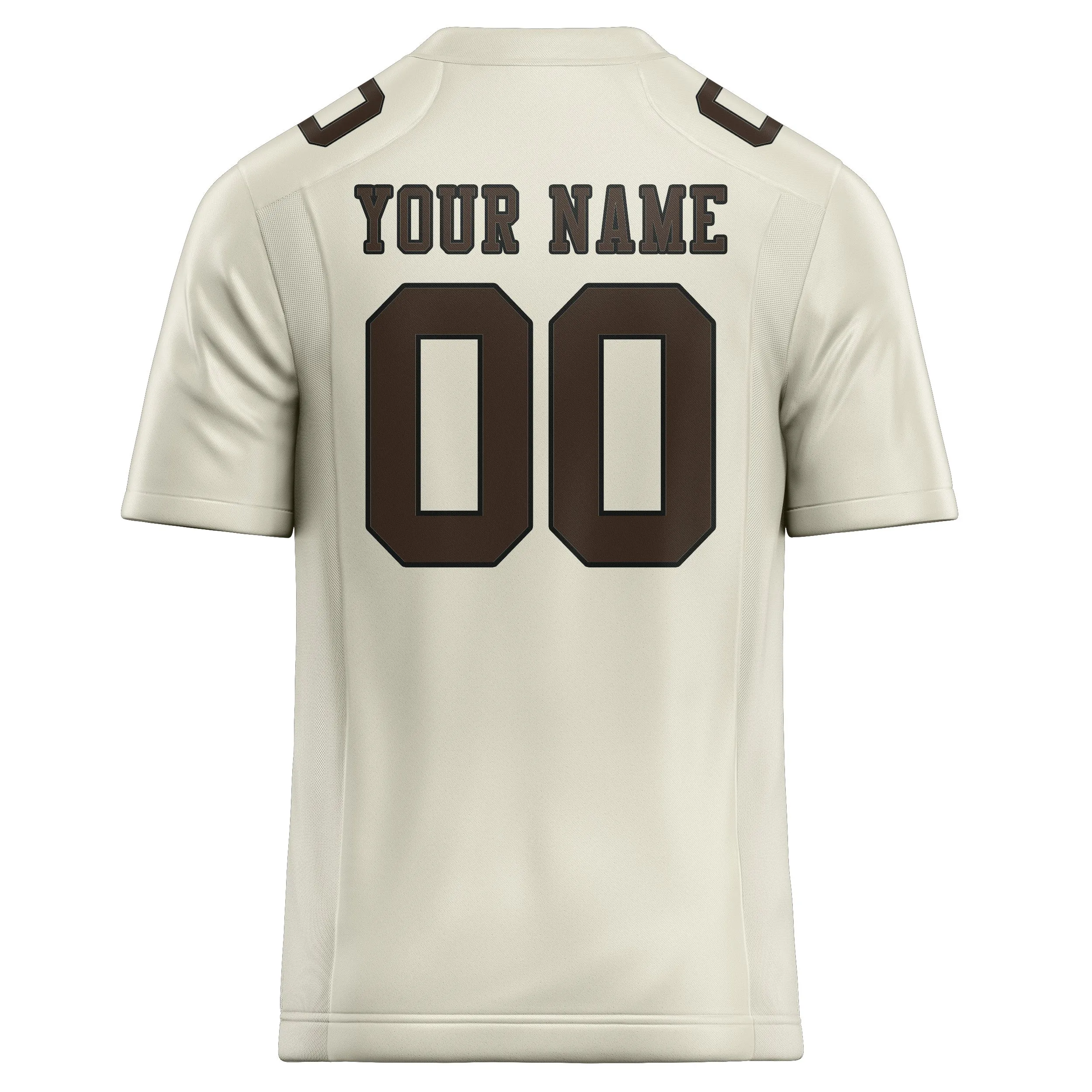 Custom Cream Brown Football Jersey sold by Tailorly product image thumbnail 3
