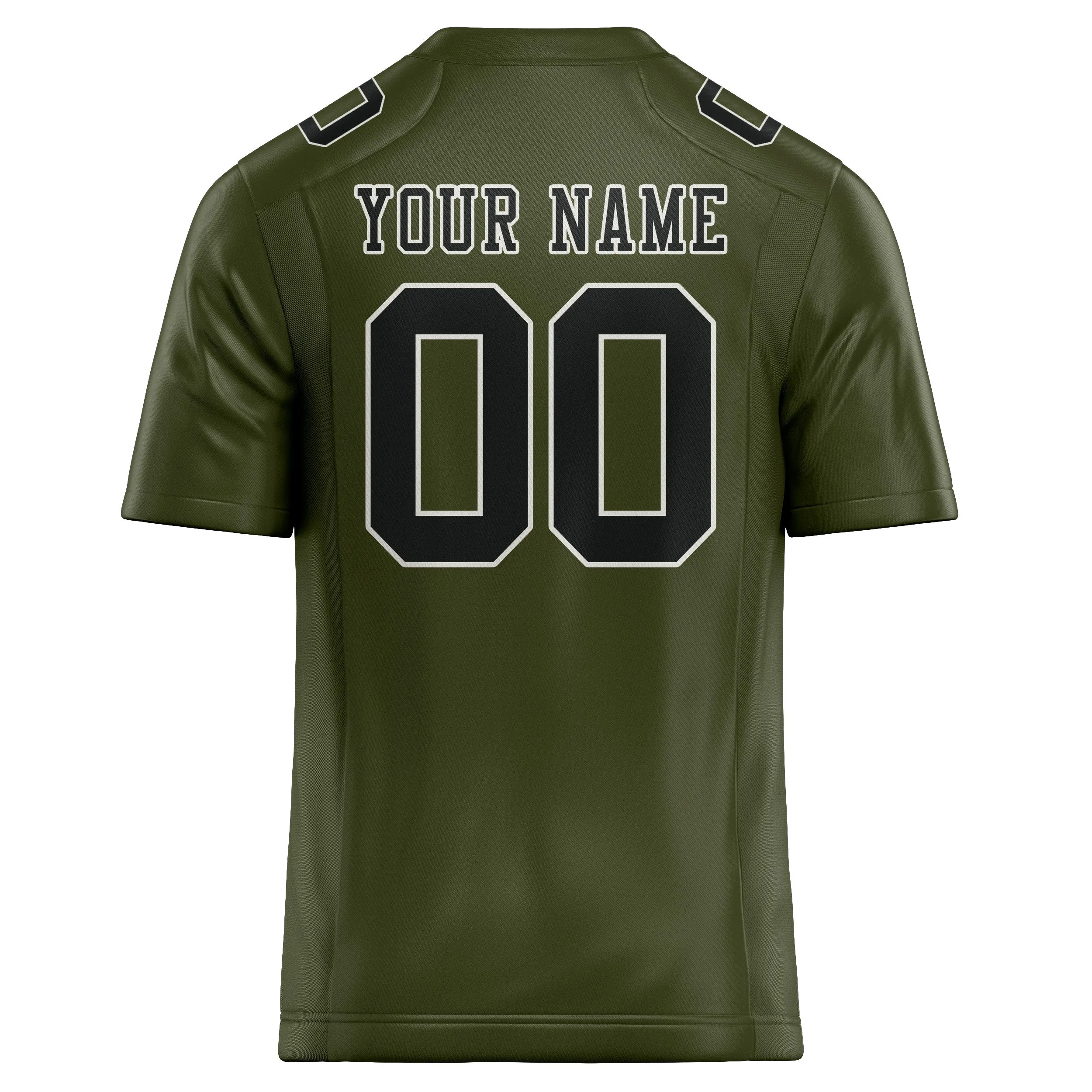 Custom Olive Black Football Jersey sold by Tailorly product image thumbnail 3