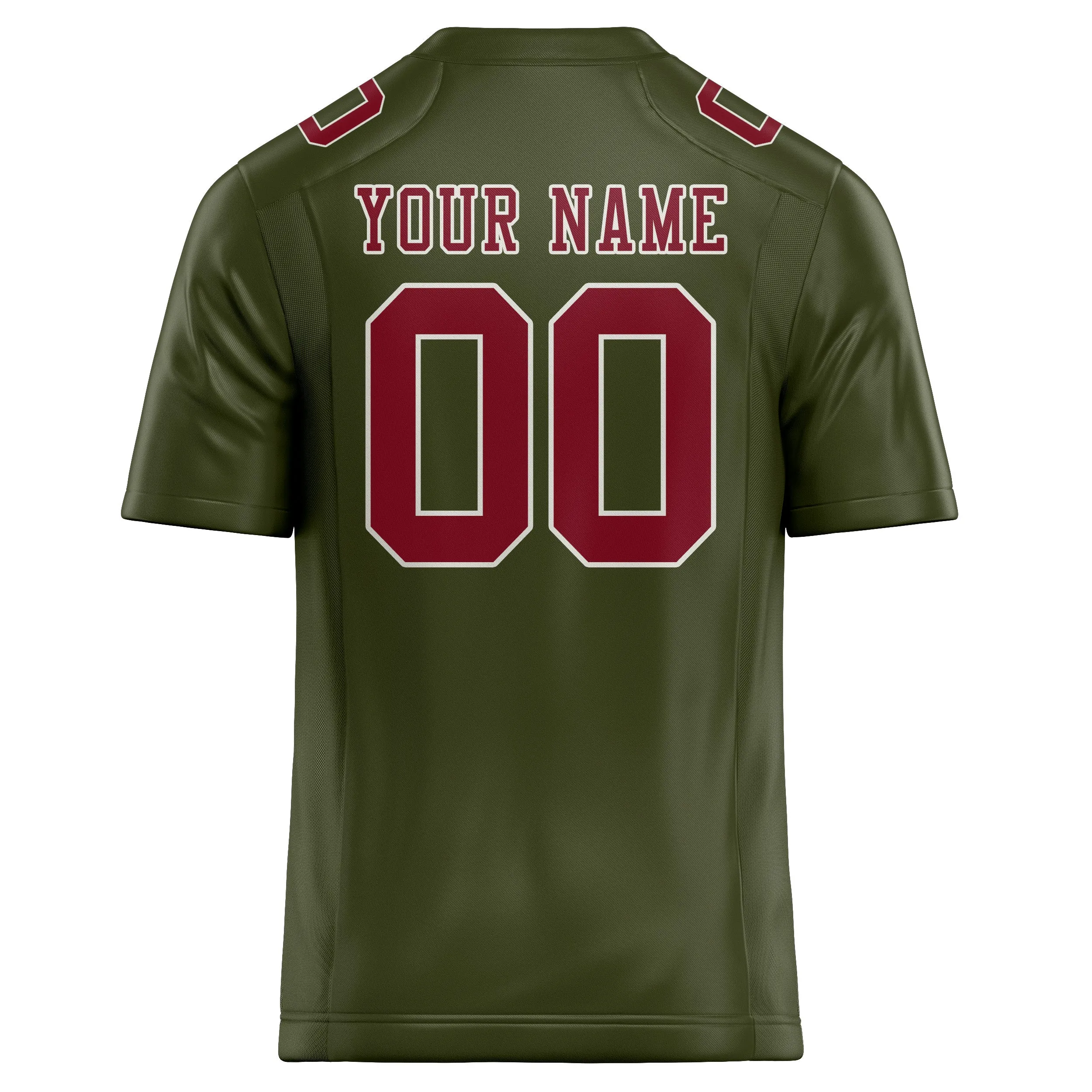 Custom Olive Crimson Red Football Jersey sold by Tailorly product image thumbnail 3