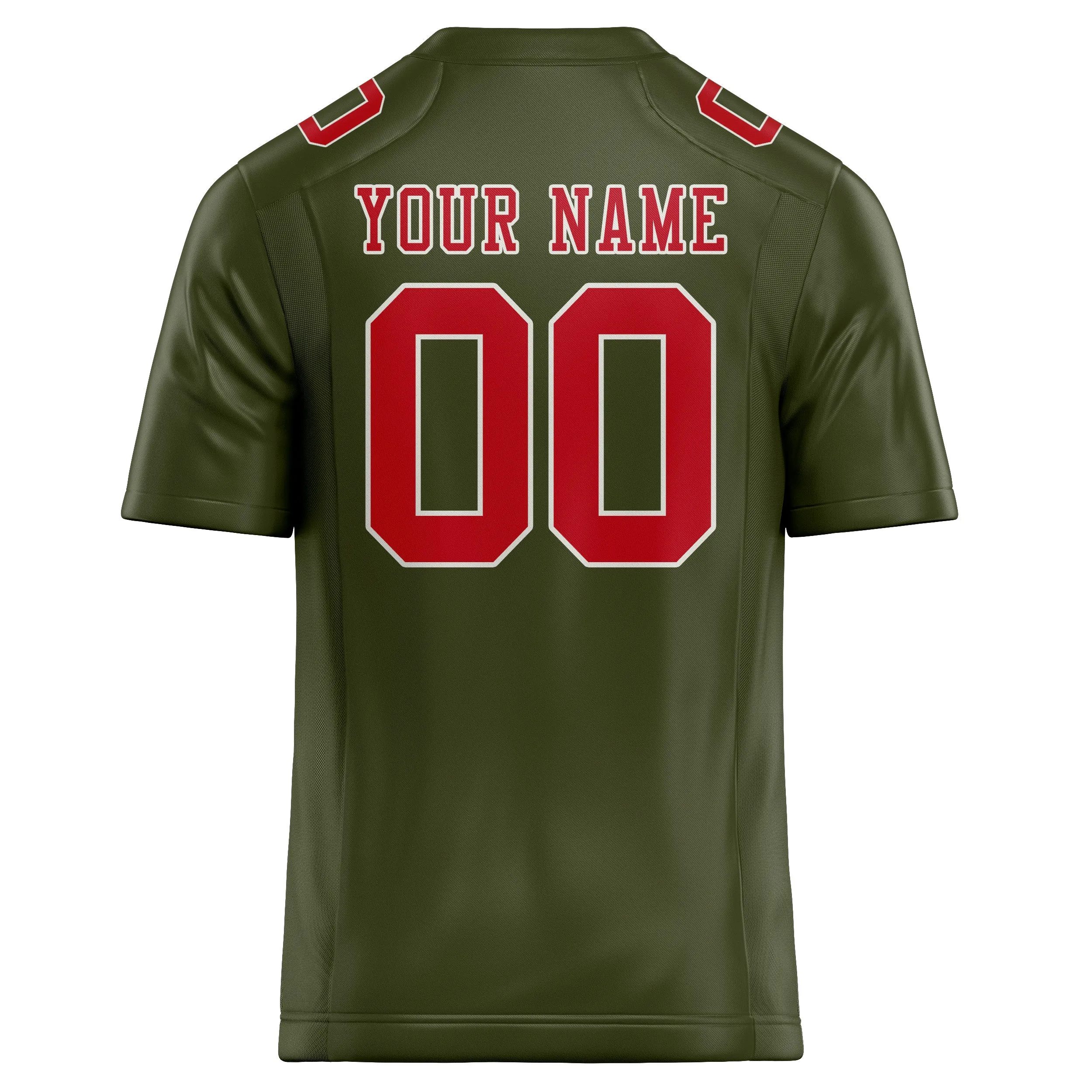 Custom Olive Red Football Jersey sold by Tailorly product image thumbnail 3