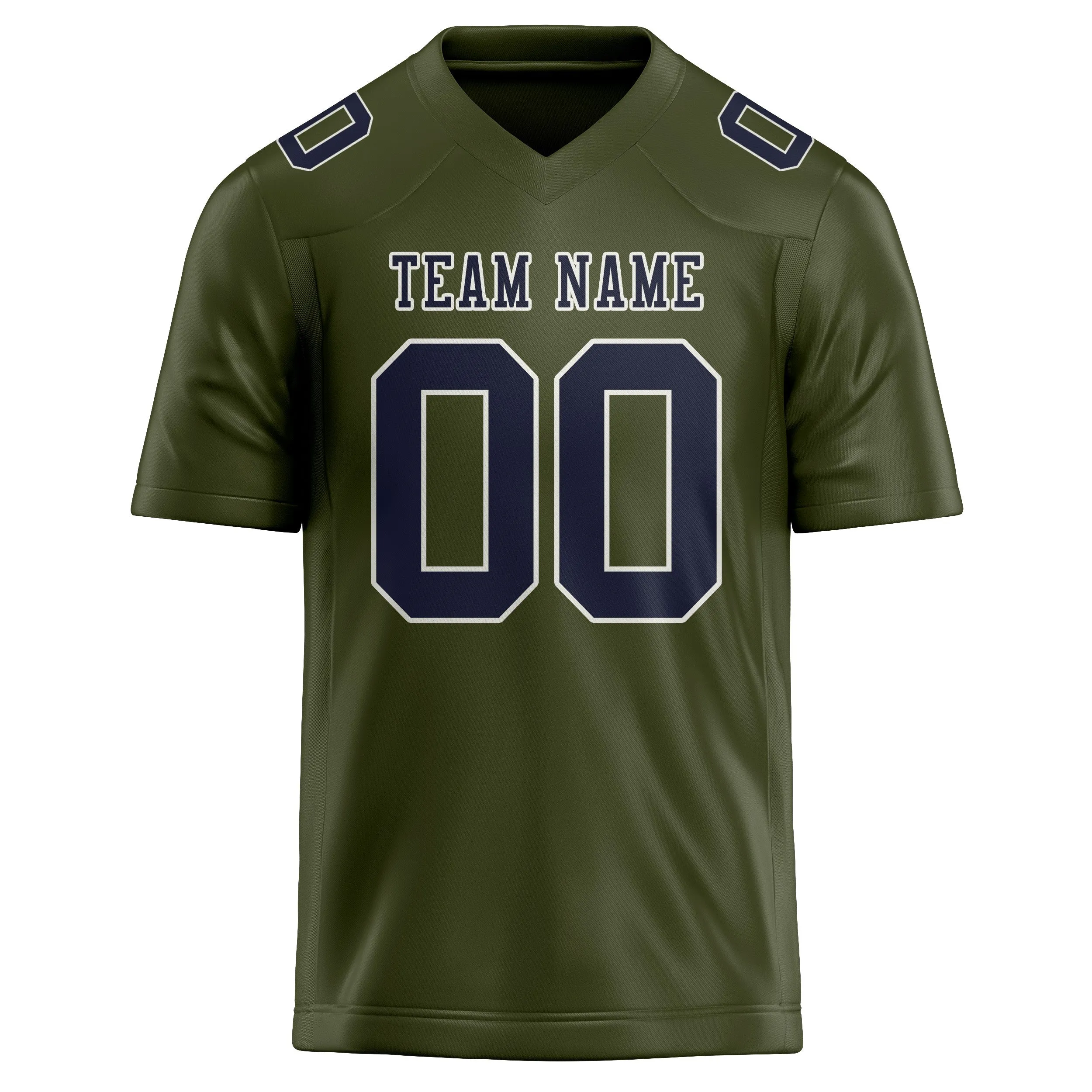 Custom Olive Navy Football Jersey sold by Tailorly product image thumbnail 2
