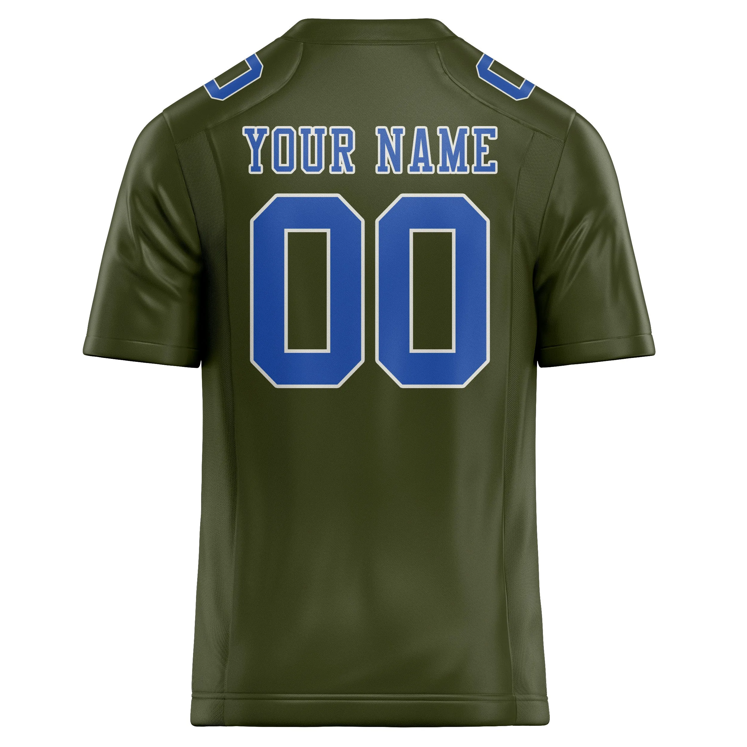 Custom Olive Sky Blue Football Jersey sold by Tailorly product image thumbnail 3