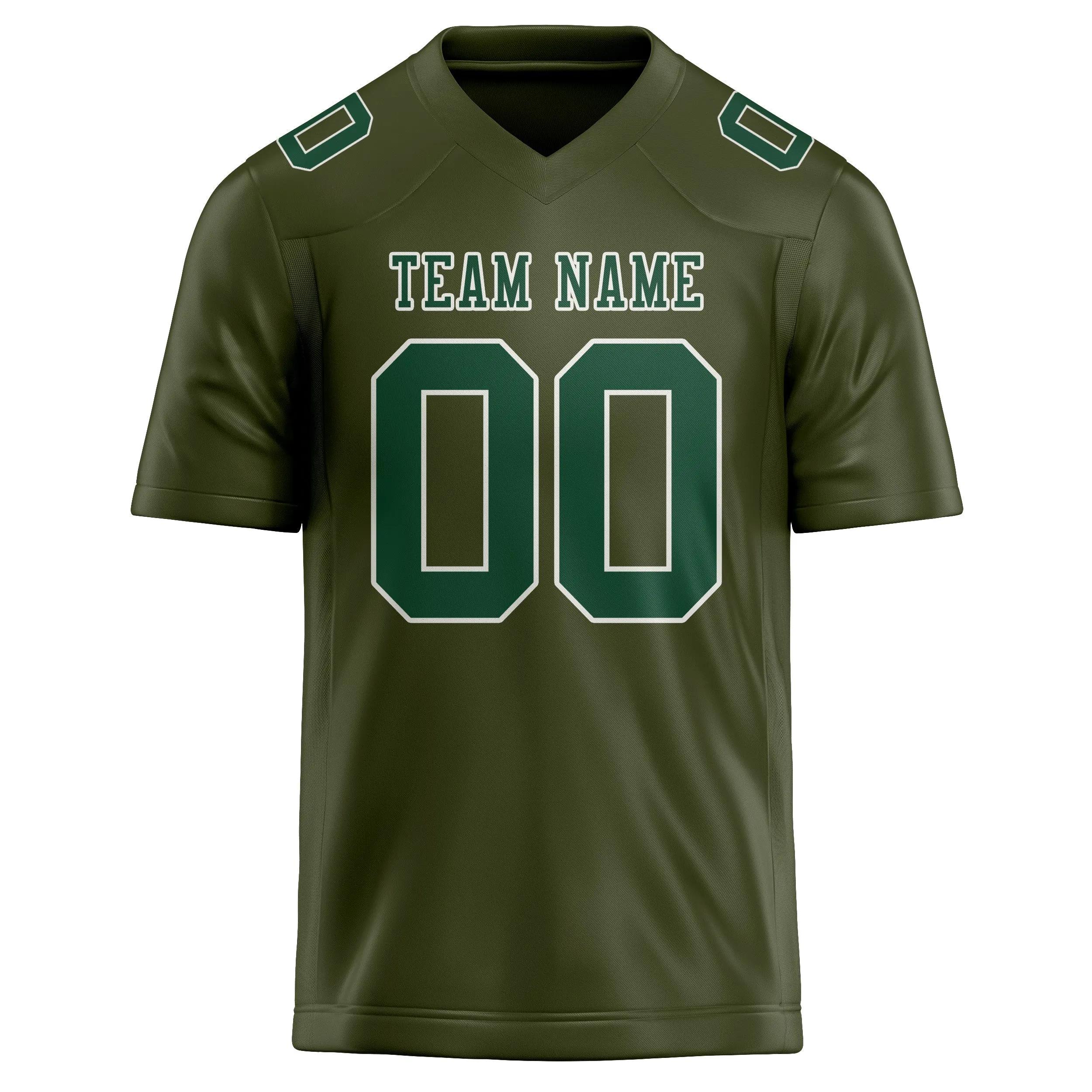 Custom Olive Green Football Jersey sold by Tailorly product image thumbnail 2