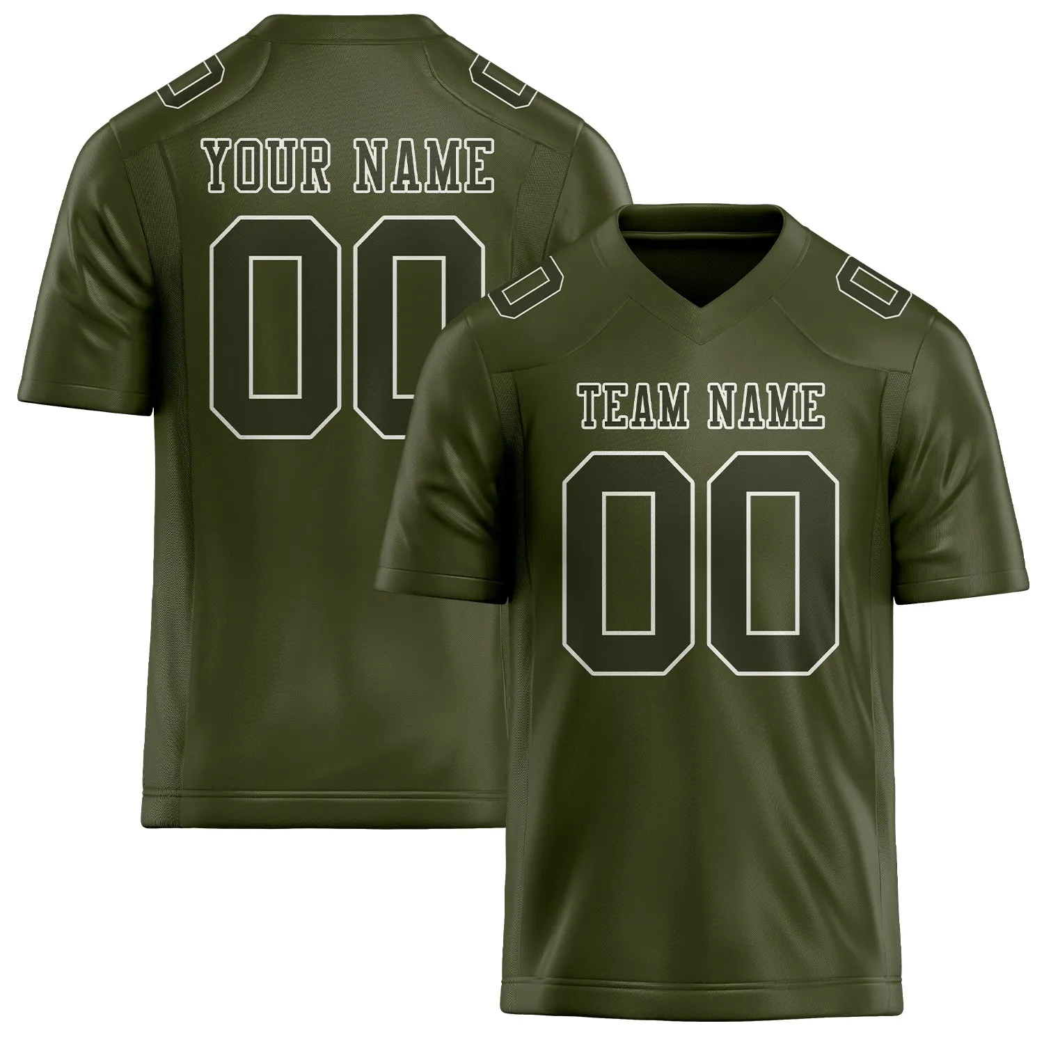 Custom Olive Olive Football Jersey sold by Tailorly