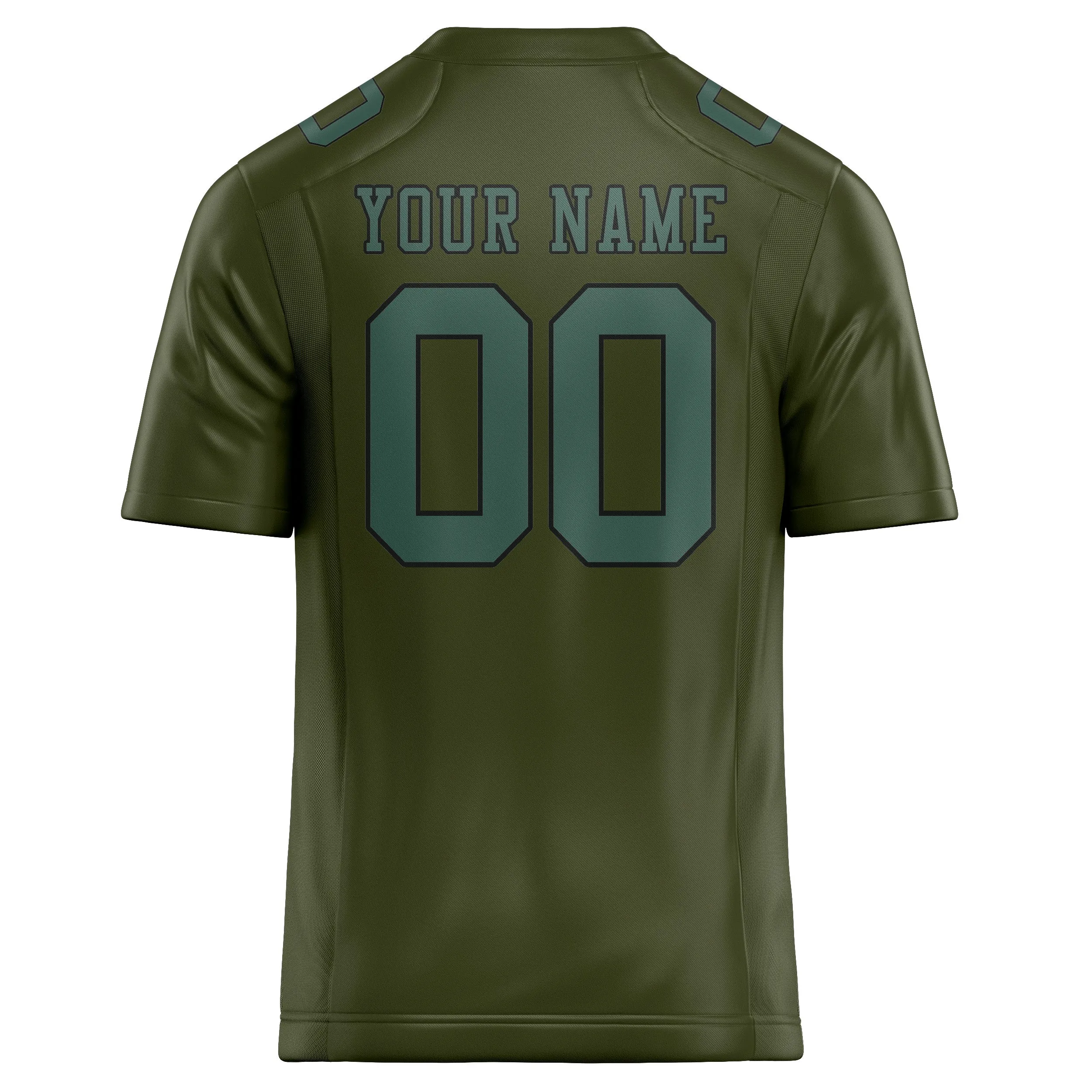 Custom Olive Blue Green Football Jersey sold by Tailorly product image thumbnail 3