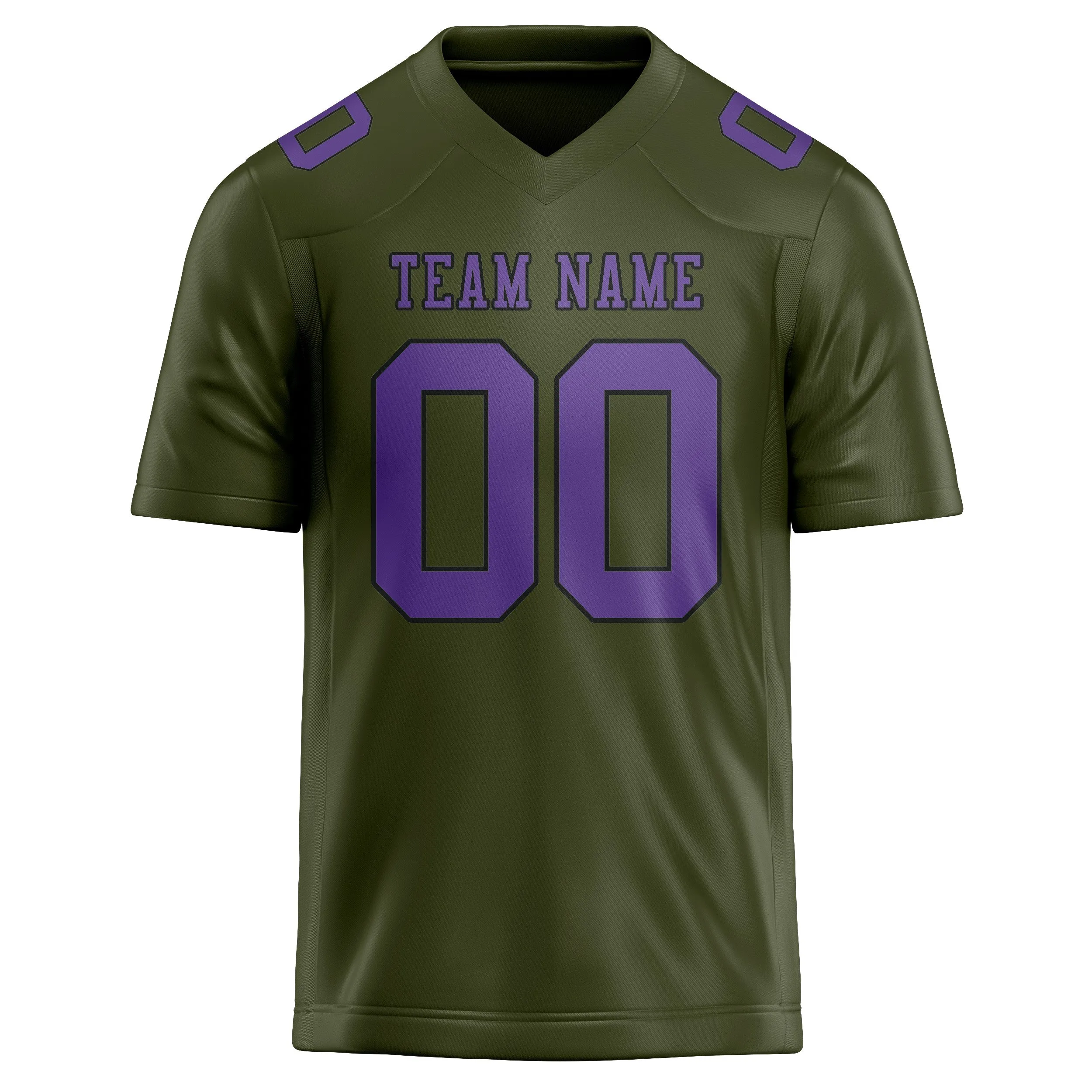 Custom Olive Light Purple Football Jersey sold by Tailorly product image thumbnail 2