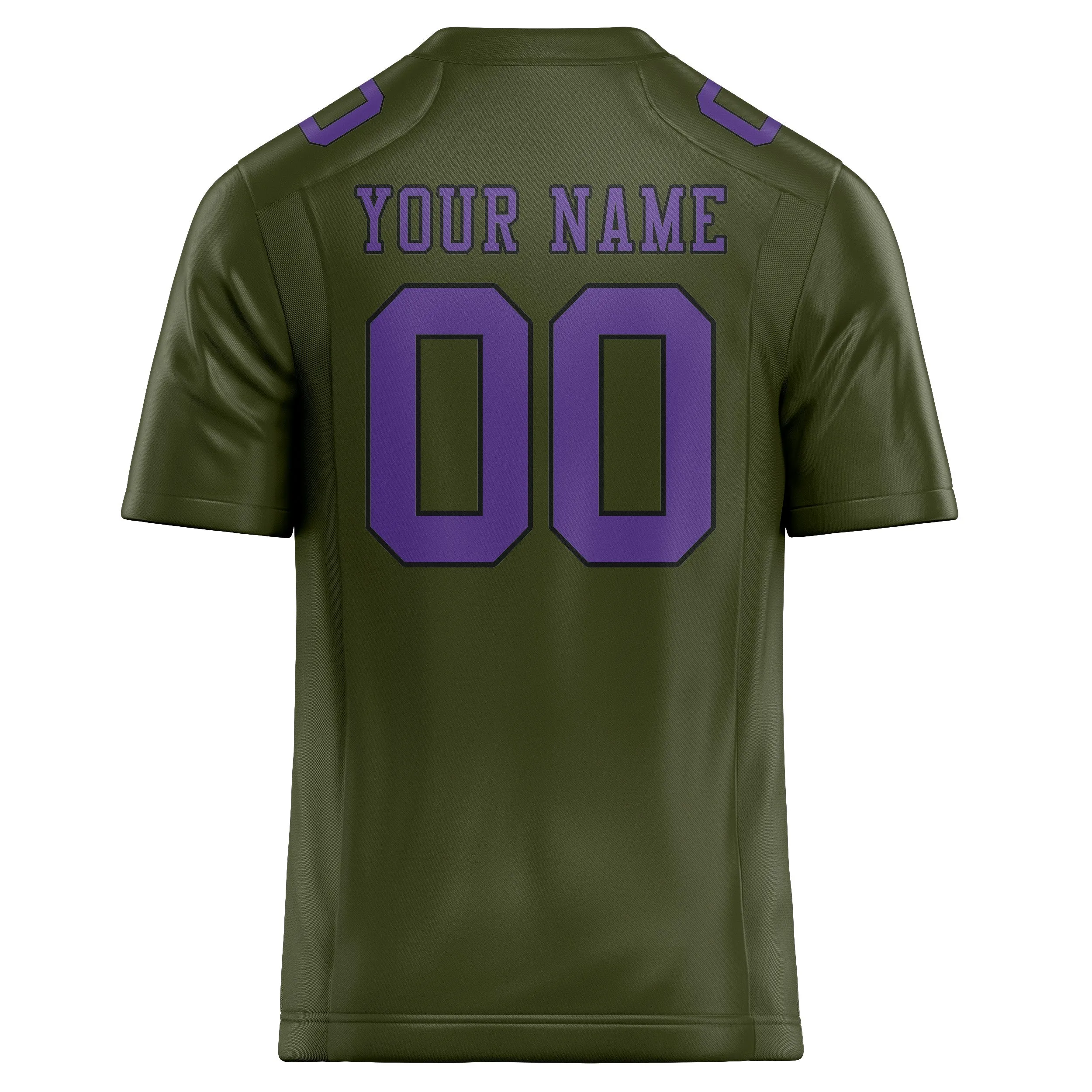 Custom Olive Light Purple Football Jersey sold by Tailorly product image thumbnail 3