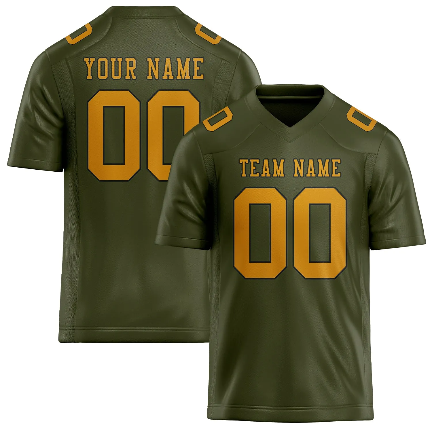 Custom Olive Yellow Football Jersey sold by Tailorly